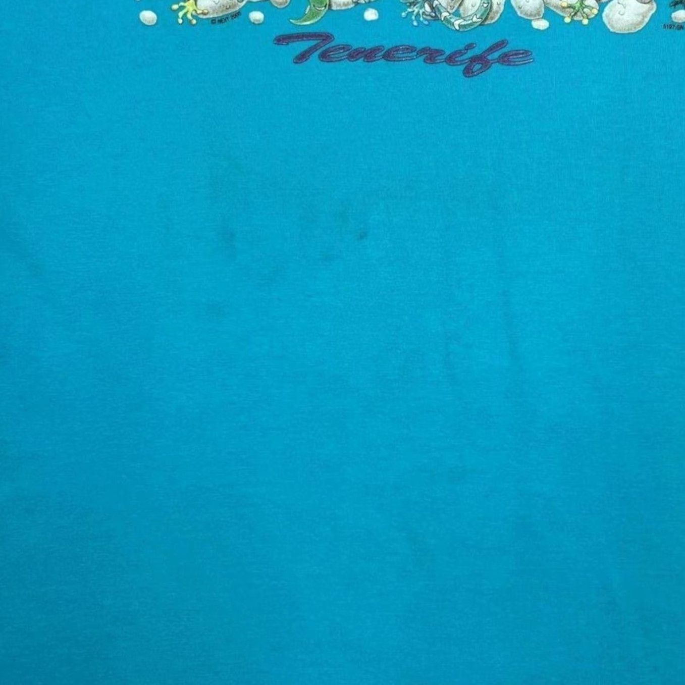 Vintage Tenerife Lizard Reptile Graphic Blue T-Shirt XL Men Size US XL / EU 56 / 4 - 4 Thumbnail
