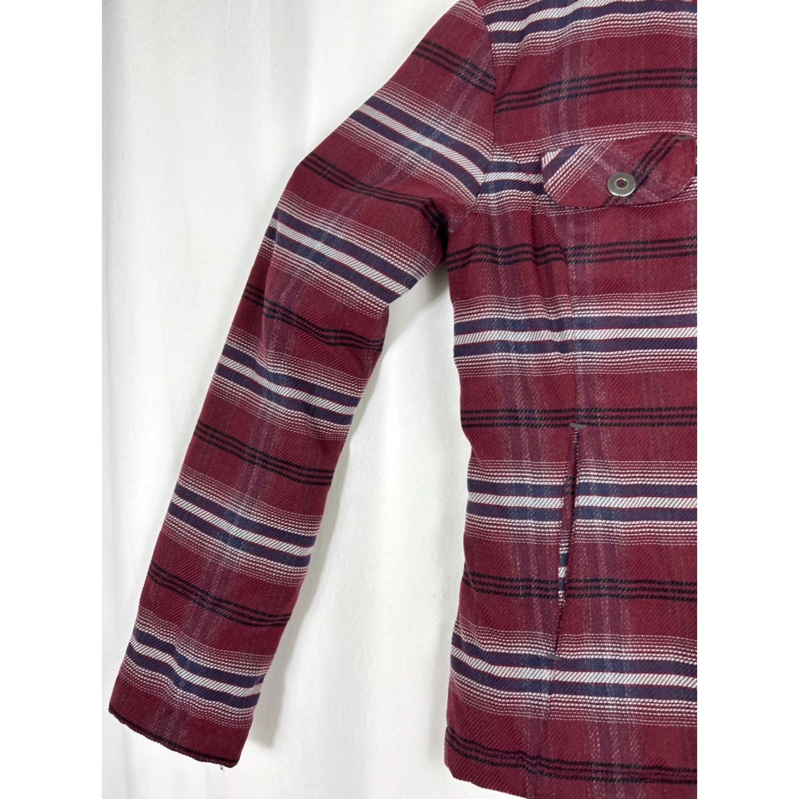 Prana PRANA Showdown Striped Plaid Red Down Puffer Jacket Women's XS Size XS / US 0-2 / IT 36-38 - 2 Thumbnail