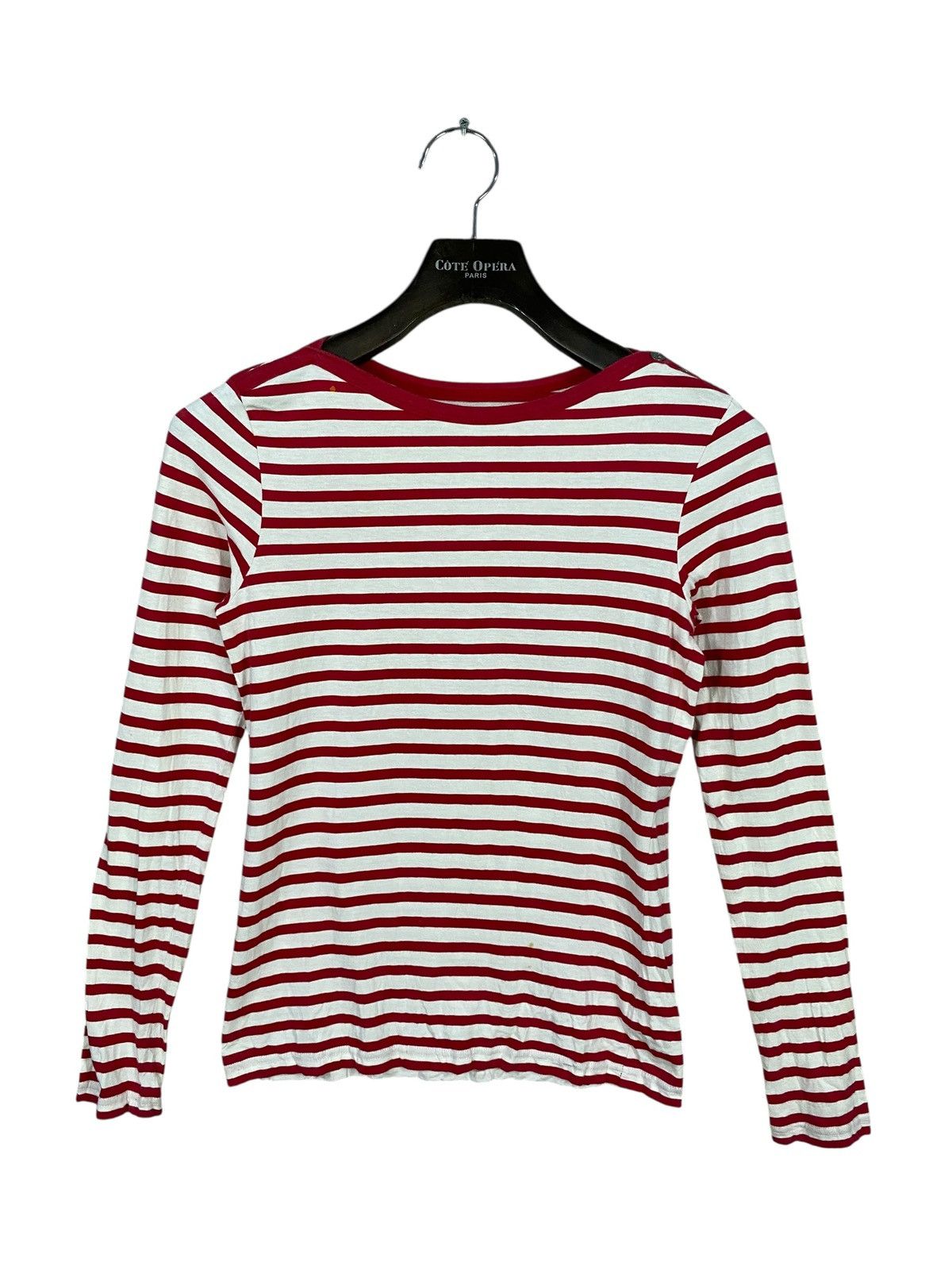 agnes b. Vintage agnes b longsleeve striped red white Size S / US 4 / IT 40 - 1 Thumbnail