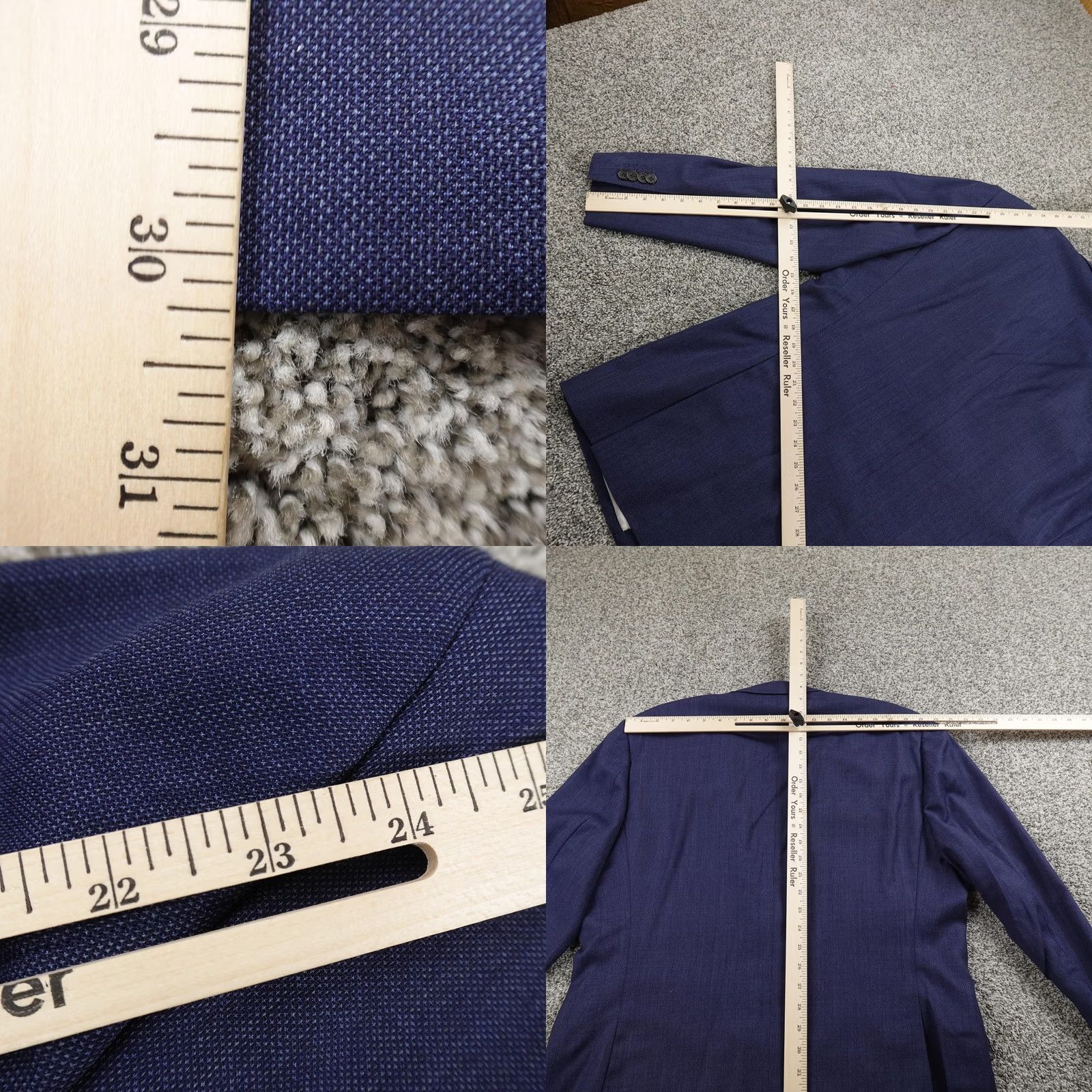 Suitsupply Suitsupply Napoli Blazer Mens 46 Blue Wool Sport Coat Jacket Reda Super 110s Jacket Coat Suit Jacket 2 Button Notch Lapel Single-Breasted Size 46R - 9 Thumbnail