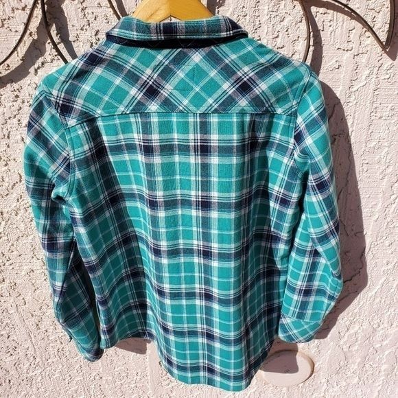 Orvis Orvis Green Plaid Flannel & Fleece Lined Snap LS Sz. L Shack Size L / US 10 / IT 46 - 2 Thumbnail