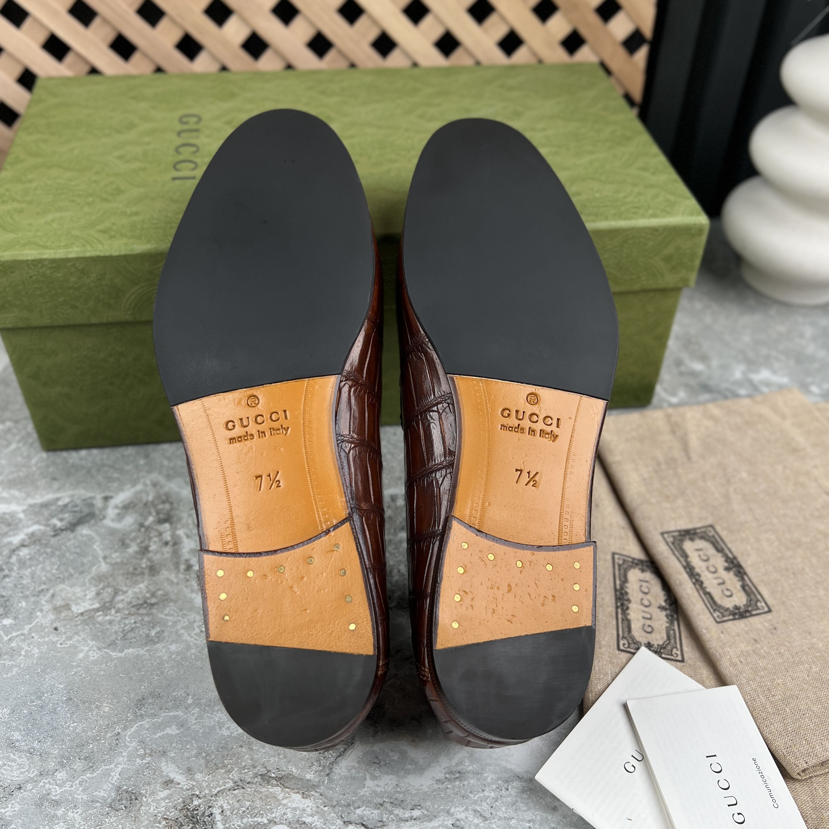 Gucci RRP$4470 RARE Gucci Jordaan Horsebit Loafer Crocodile Leathe Size US 8 / EU 41 - 11 Thumbnail