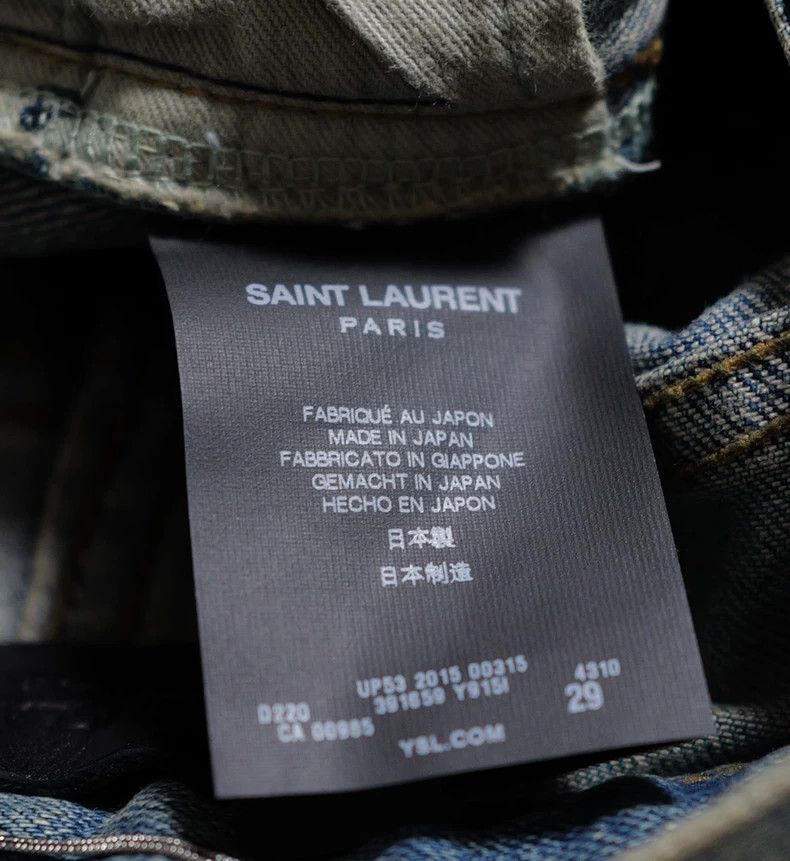 Saint Laurent Paris Saint Laurent Paris Blue D02 washed jeans. Size 29" - 4 Thumbnail