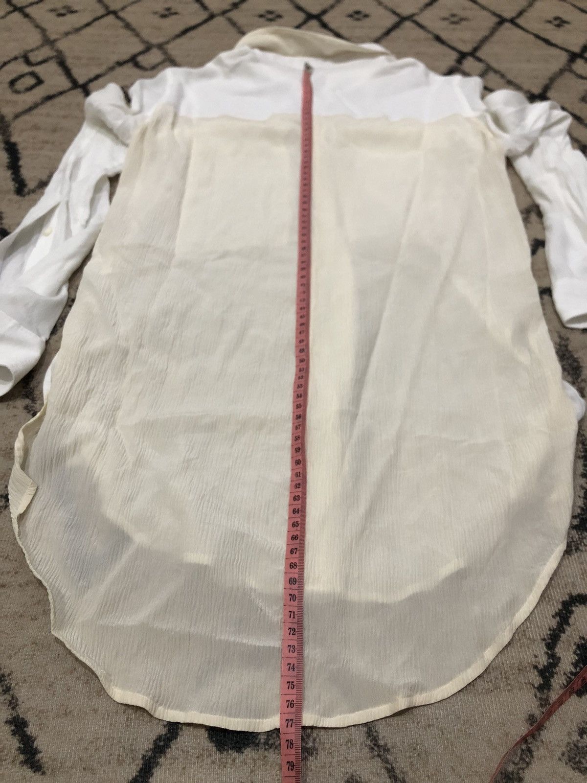 Helmut Lang Helmut Lang Broken White Button Up Shirt Size S / US 4 / IT 40 - 14 Thumbnail