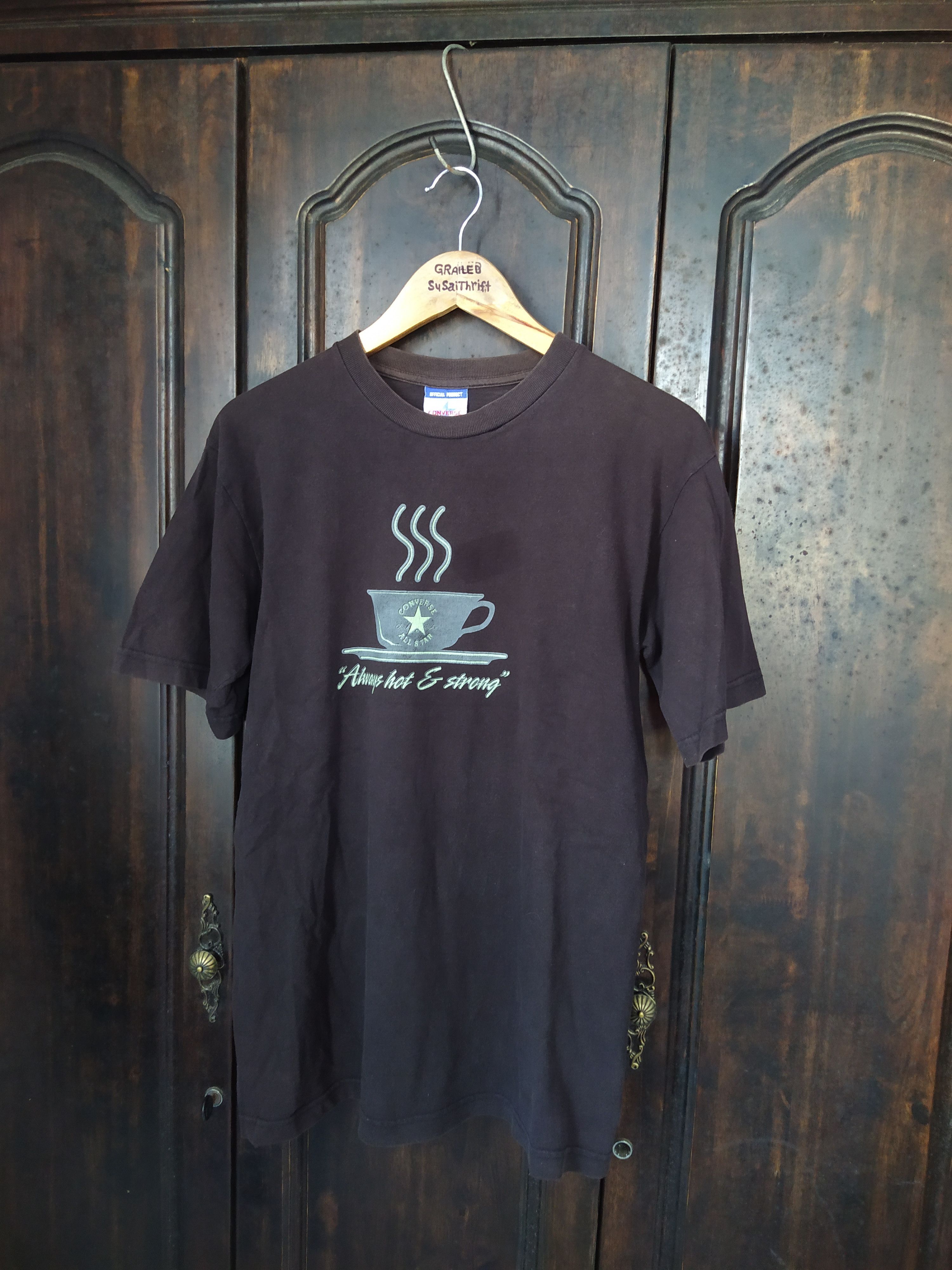 Vintage Converse Coffee Graphics Tshirt Vintage Size US M / EU 48-50 / 2 - 1 Thumbnail
