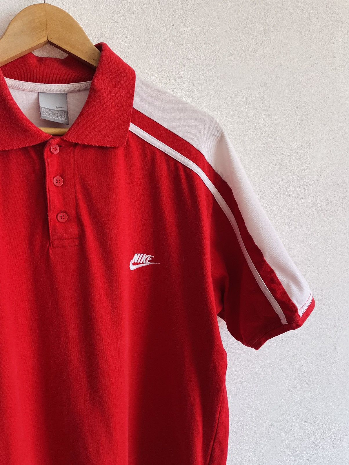 Nike Vintage y2k Nike Red Polo Shirt Size L Size US L / EU 52-54 / 3 - 2 Thumbnail