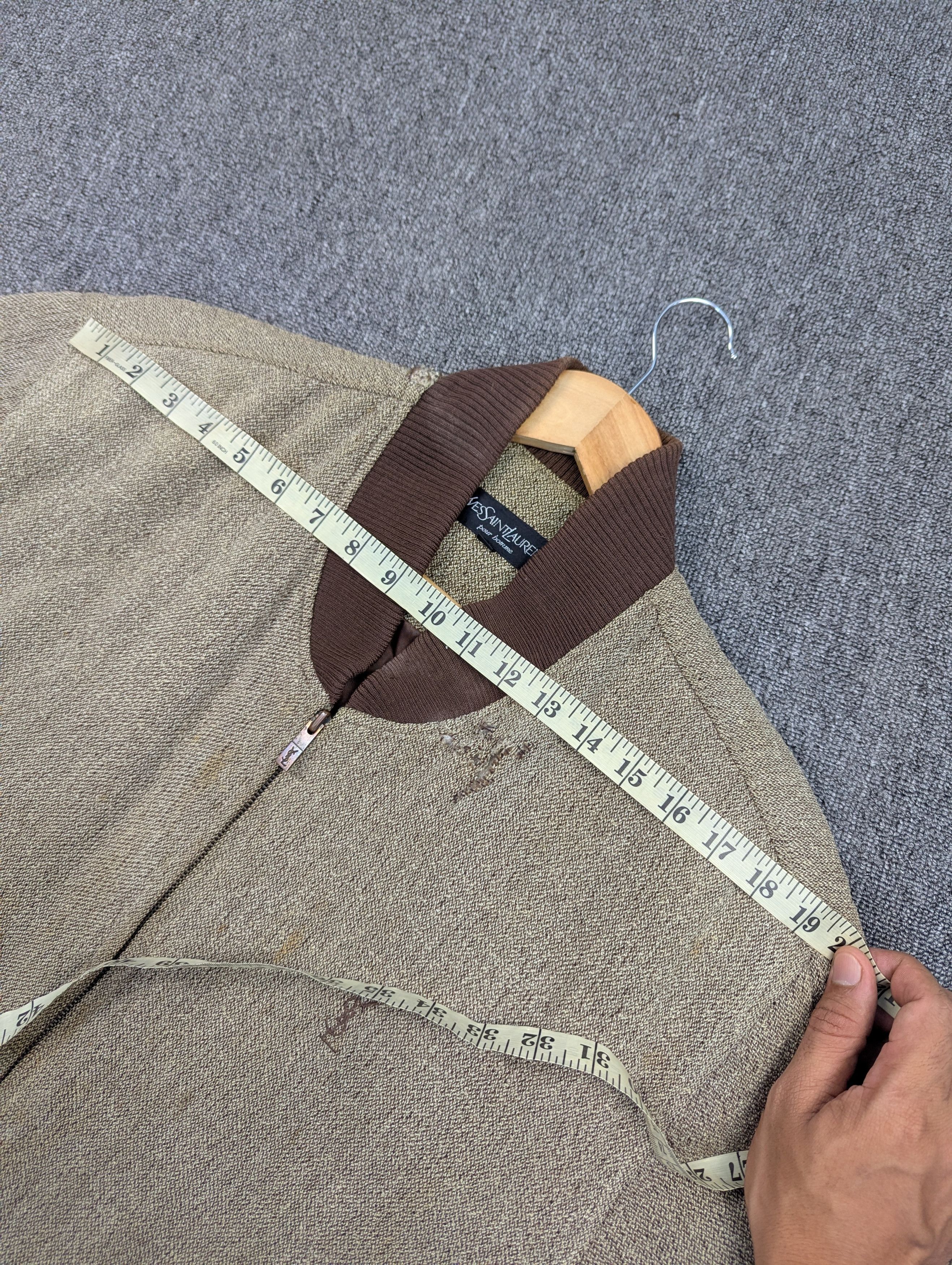 Yves Saint Laurent Vintage Yves Saint Laurent Ysl Distressed Bomber Jacket Size US L / EU 52-54 / 3 - 23 Thumbnail