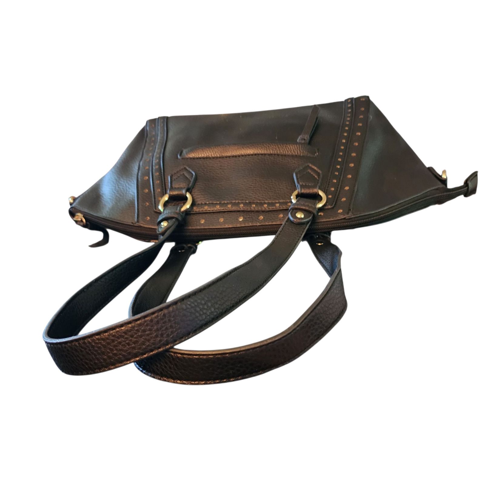 Jessica Simpson Jessica Simpson black faux leather bag with matching wallet. Size ONE SIZE - 6 Thumbnail