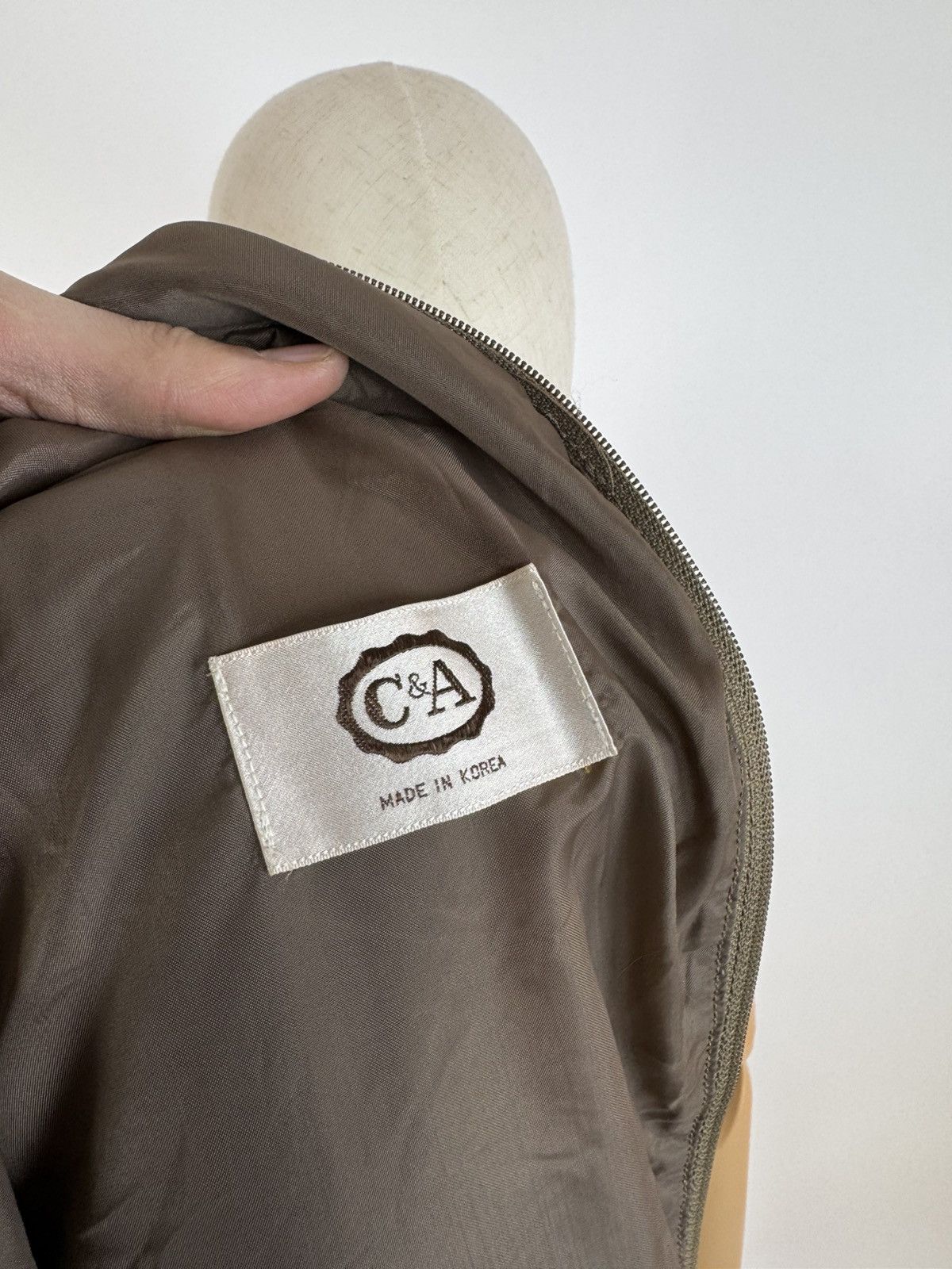 Vintage C&A Vintage Leather Cardigan Knit Retro Jacket Size 12 Size M / US 6-8 / IT 42-44 - 11 Thumbnail