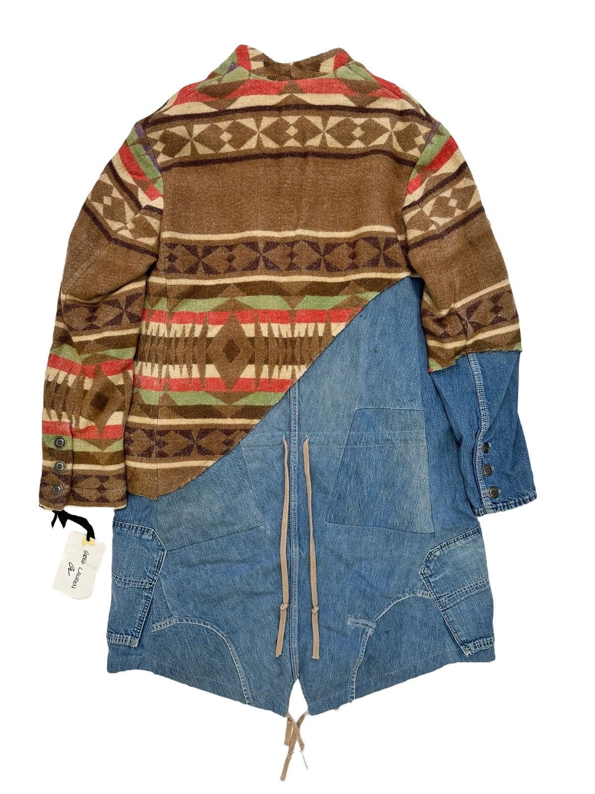 Greg Lauren $5,200 GRAIL 50/50 Modern Artist Coat Navajo Pattern & Denim Size US M / EU 48-50 / 2 - 4 Thumbnail