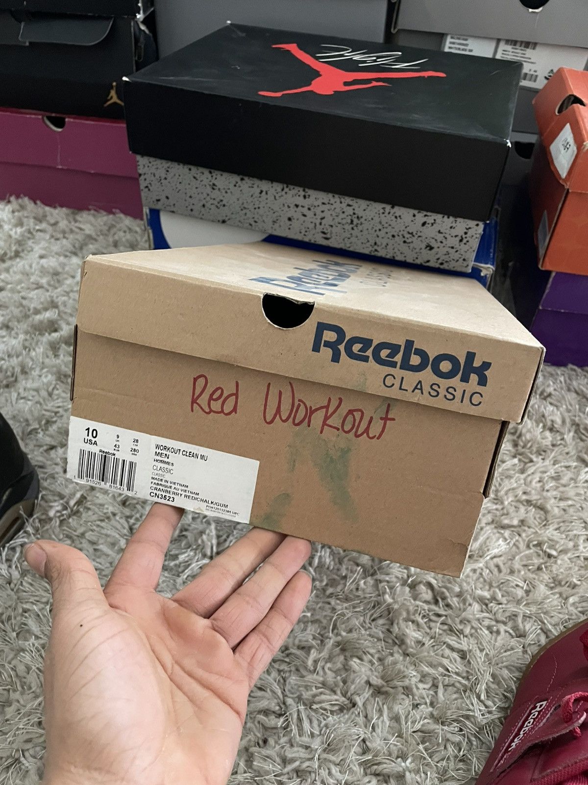 Reebok Reebok Workout Sneakers Red Size US 10 / EU 43 - 9 Thumbnail