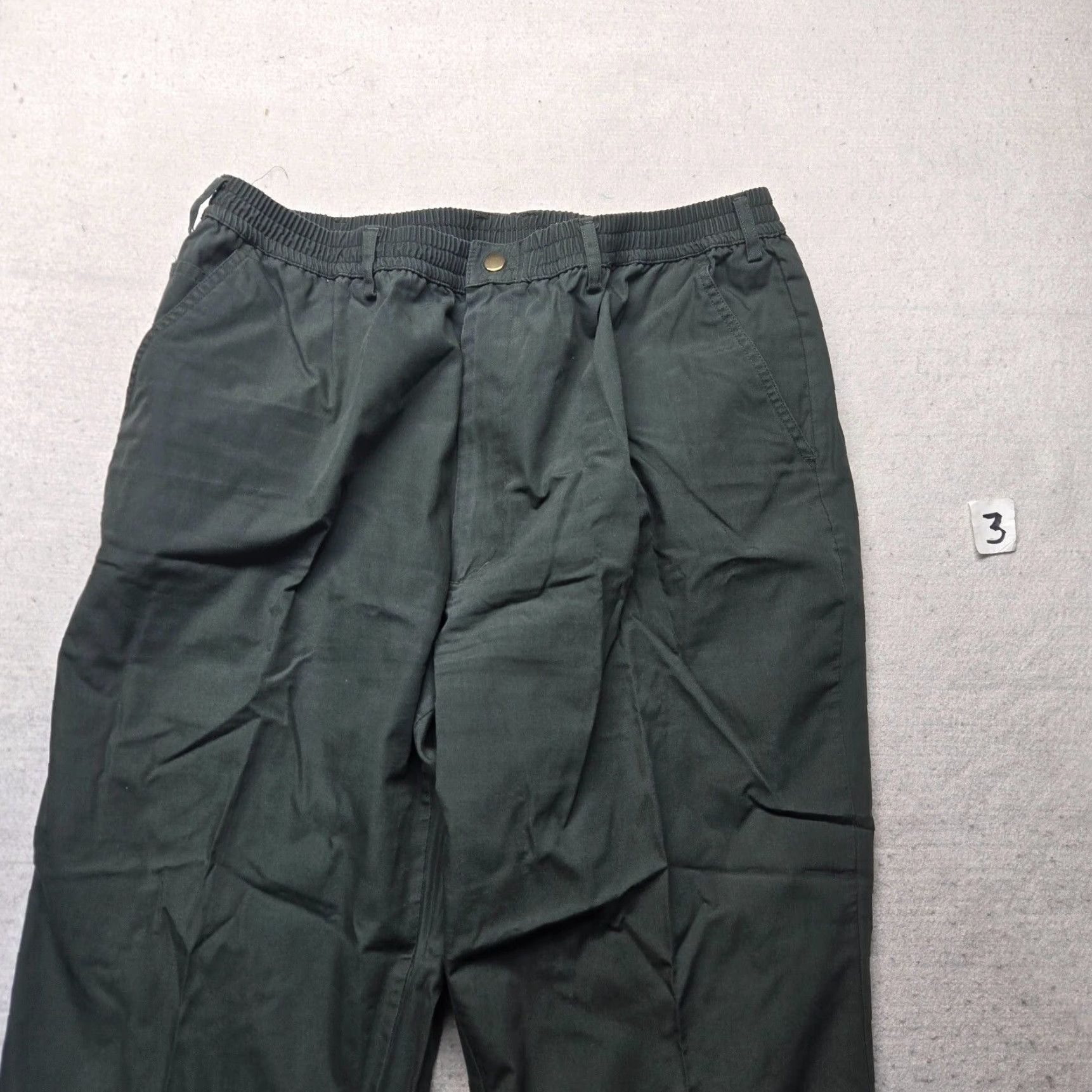 Camel VINTAGE Caribbean Joe Dress Pants Men's 42 Green Rayon-Blend Pleated Cuffed Front Zip 30" Inseam Adult Mens Pants Size US 42 / EU 58 - 2 Thumbnail