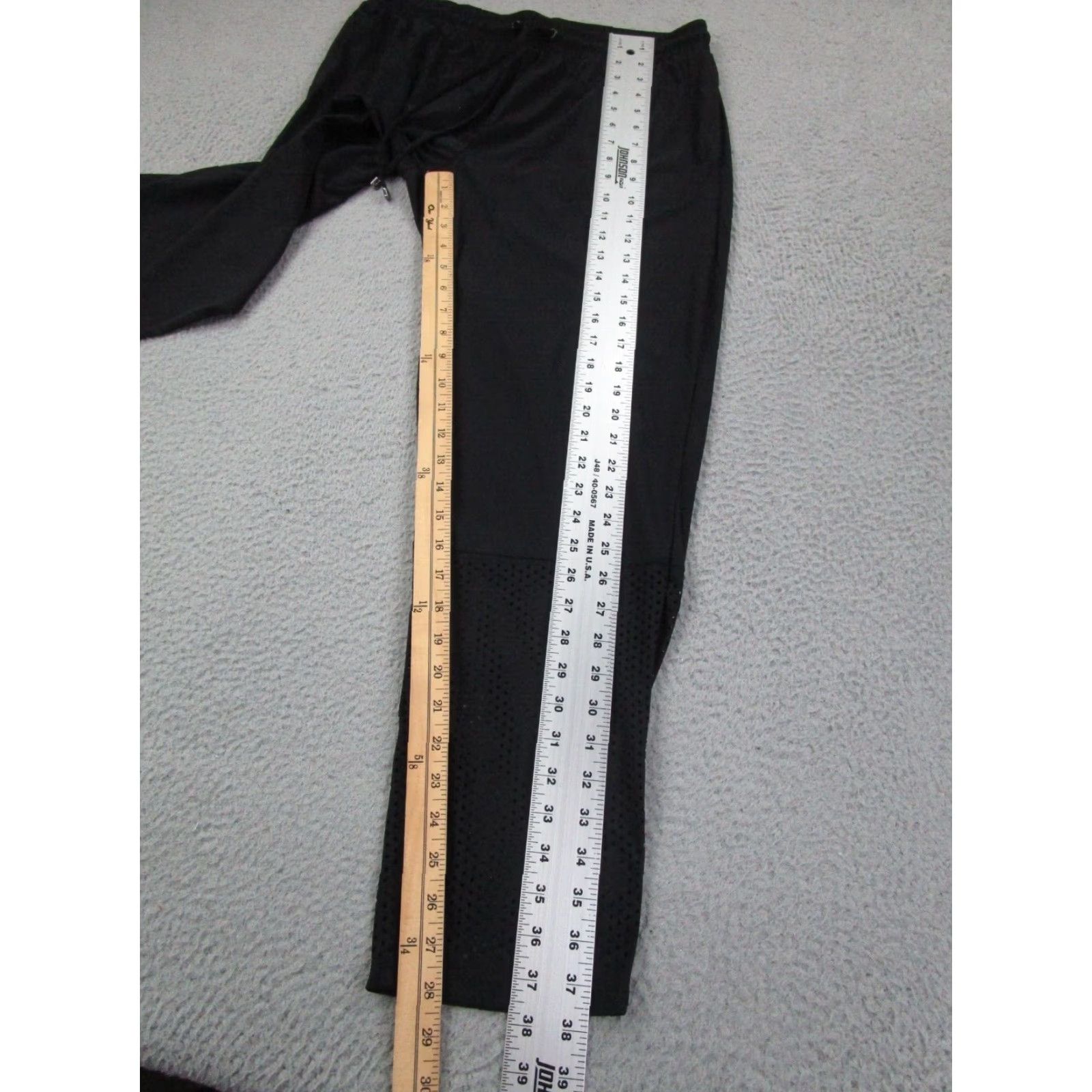 Vintage Koral Pants Womens L Black Jogger Sporty Athletic Alliance Perforated Ankle Nylon Spandex Running Walking Post Workout Size 36" / US 14 / IT 50 - 5 Thumbnail