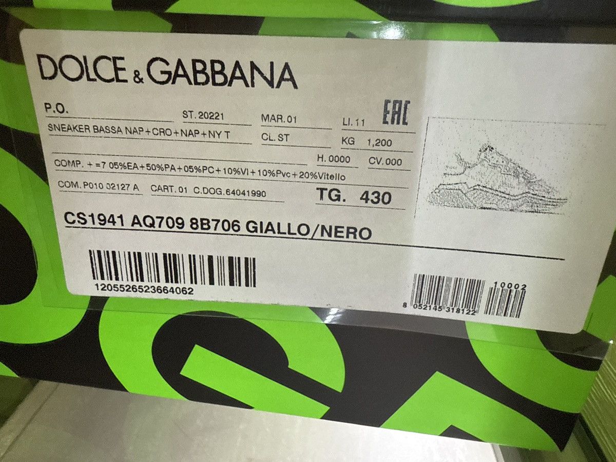 Dolce & Gabbana D&G sneakers Bassa in black and yellow Size US 10 / EU 43 - 6 Thumbnail