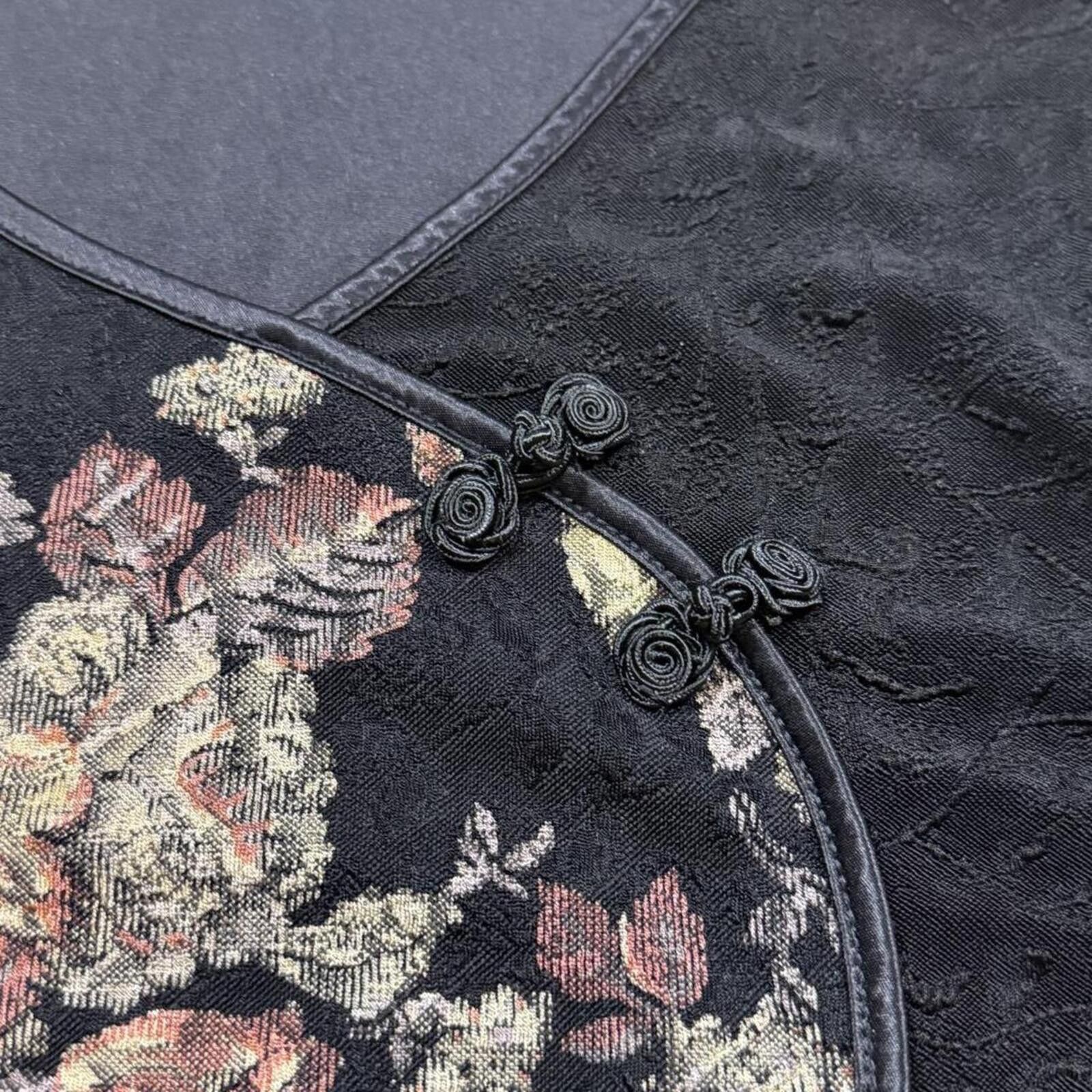 Other vintage y2k 2000s floral Asian inspired black top Size S / US 4 / IT 40 - 3 Thumbnail