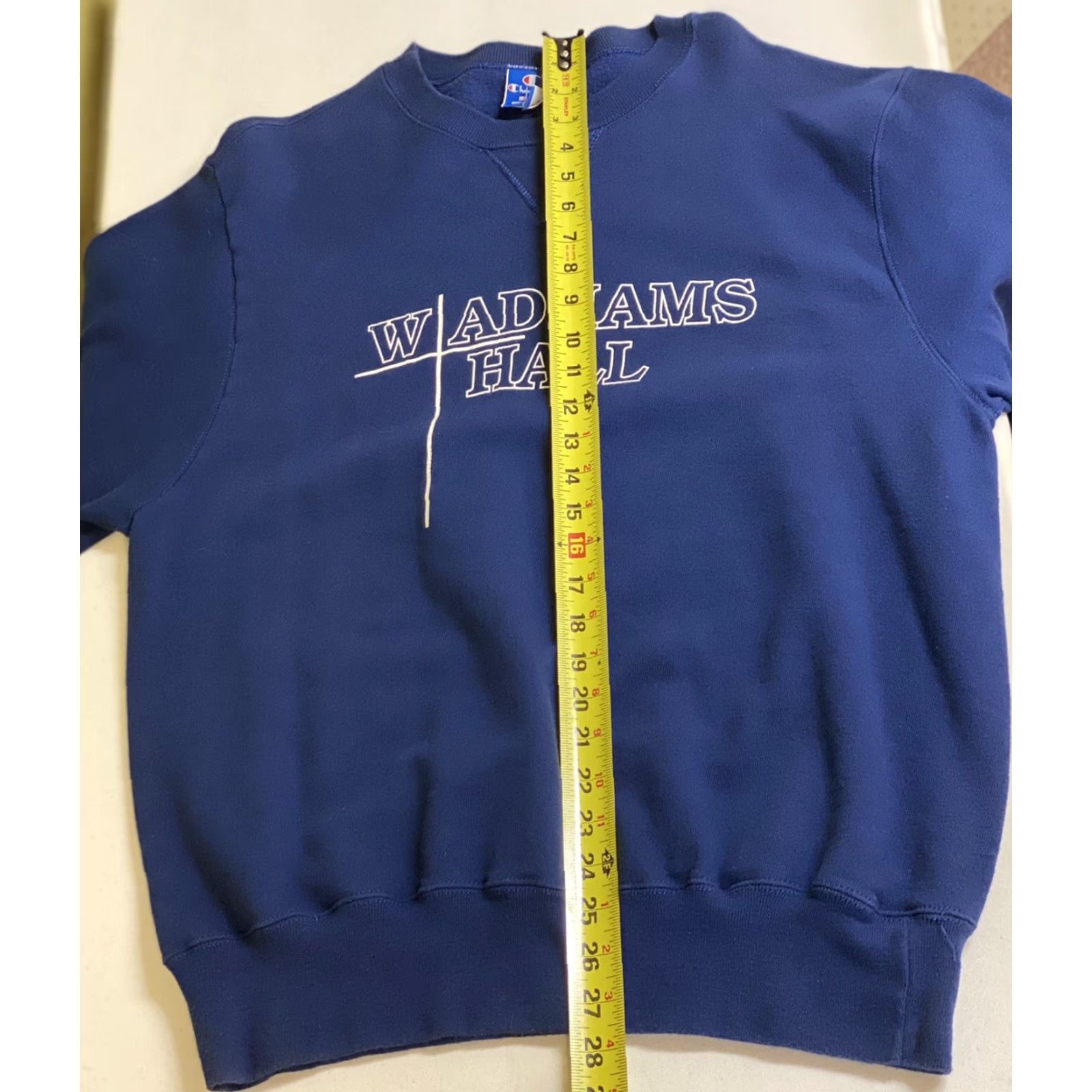 Champion VINTAGE Champion Wadham Hall CT College Sweatshirt Mens Large Long Sleeve Crew Neck Blue Cotton Blend Pullover College Theme Religious 90s? Size US L / EU 52-54 / 3 - 8 Thumbnail