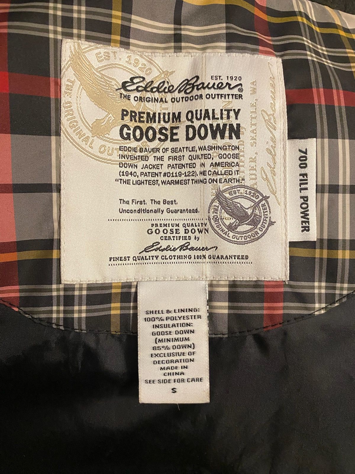 Eddie Bauer Eddie Bauer EB700 Down Vest Red/Black Plaid 700 Fill Size S / US 4 / IT 40 - 8 Thumbnail