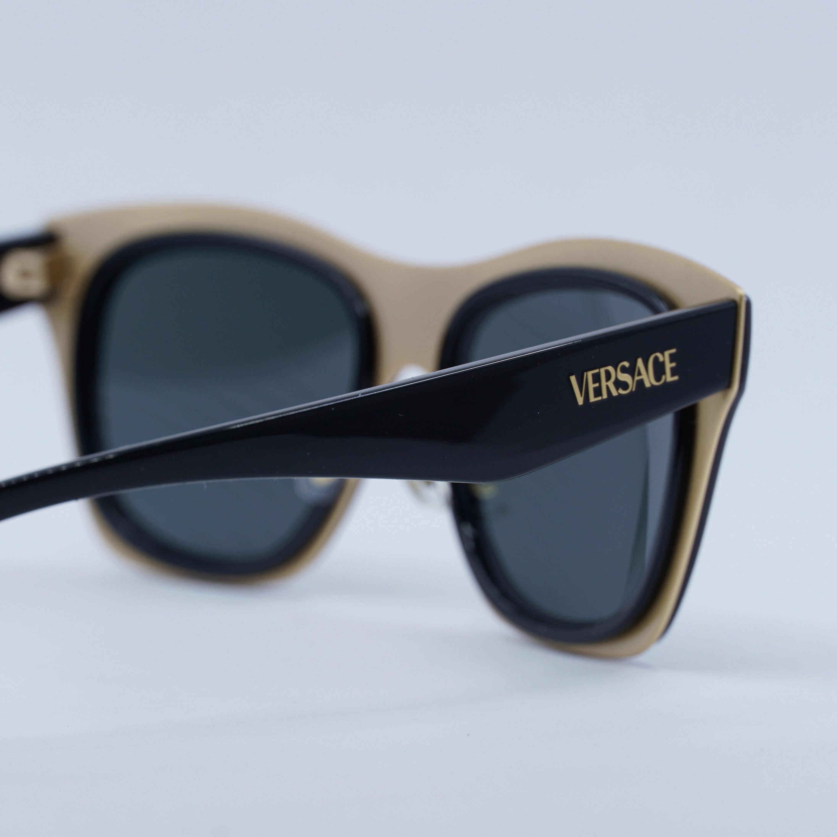 Versace Versace VE2272 GB1/87 Sunglasses Black/Gold Square Frame Size ONE SIZE - 13 Thumbnail