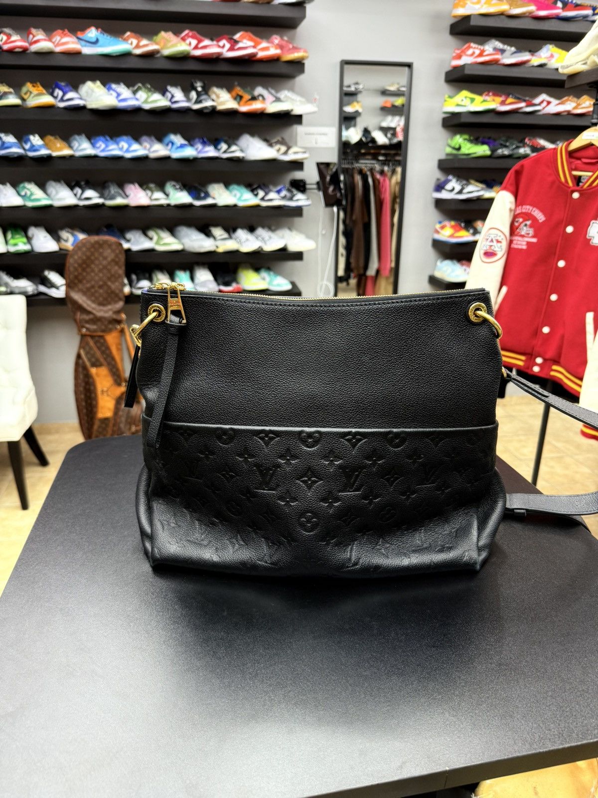 Louis Vuitton Louis Vuitton Maida Hobo Bag BLK Monogram Empreinte Leather Size ONE SIZE - 5 Thumbnail