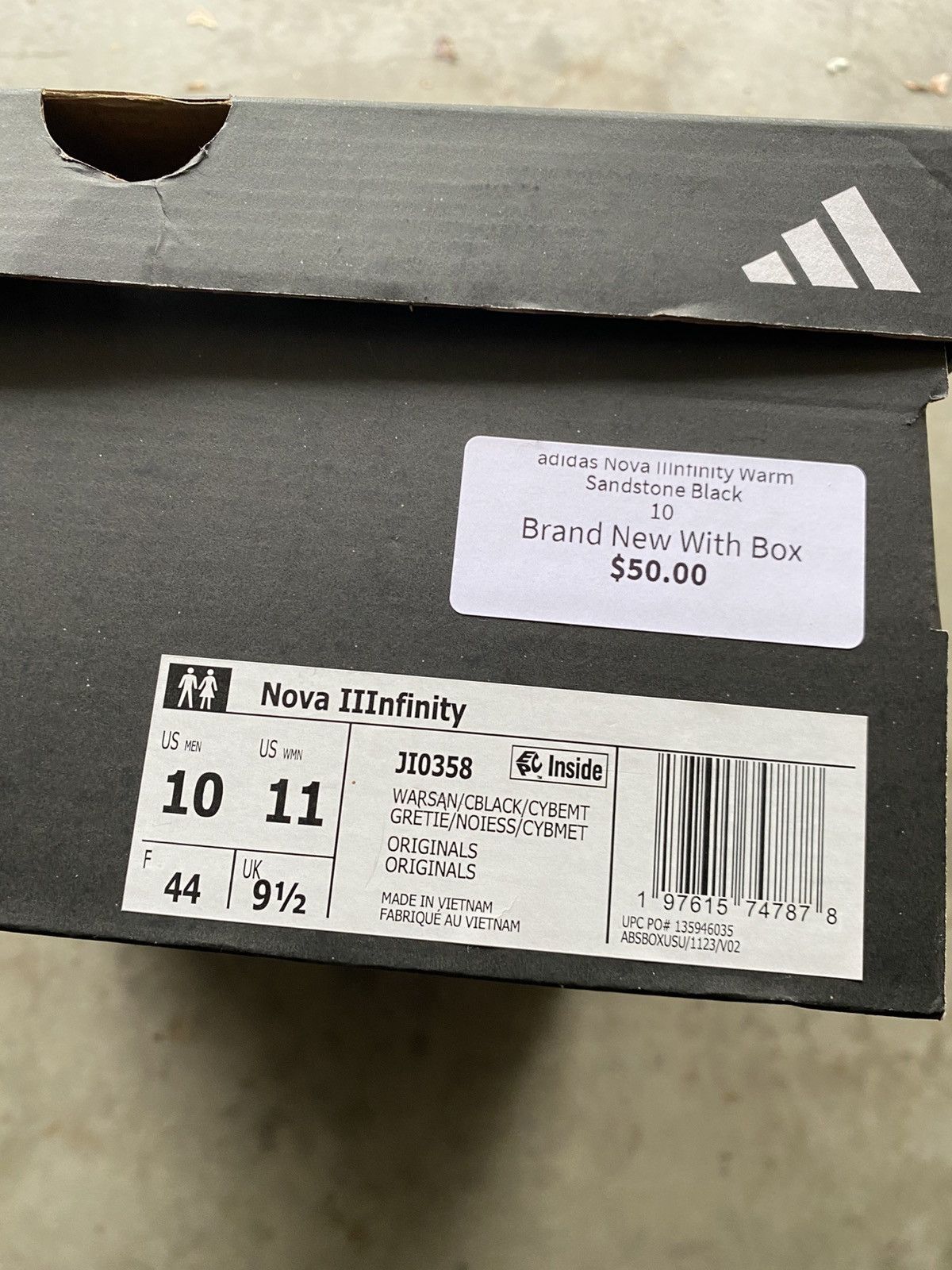Adidas Adidas Nova Infinity IIInfinity Warm Sandstone Black Size US 10 / EU 43 - 5 Thumbnail
