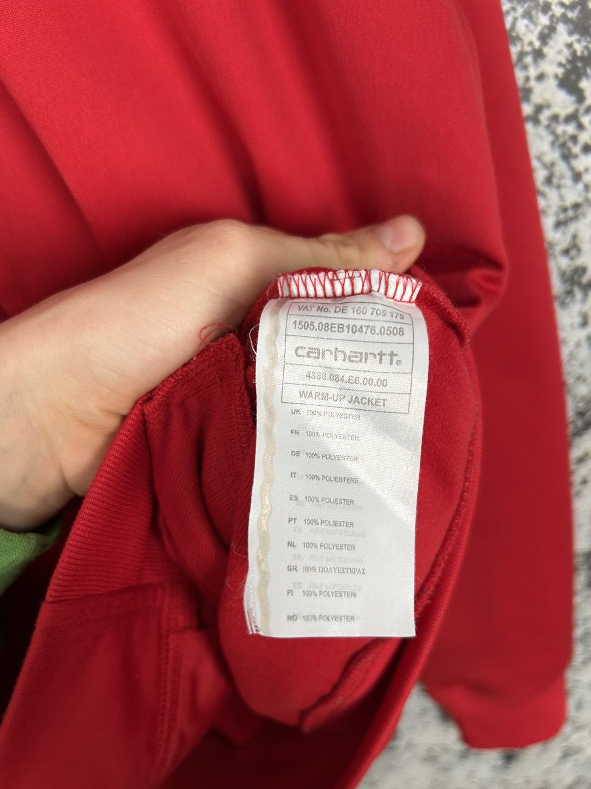 Carhartt Carhartt Warm Up Jacket Red Zip Sweatshirt Tracksuit Hype Size US XL / EU 56 / 4 - 6 Thumbnail