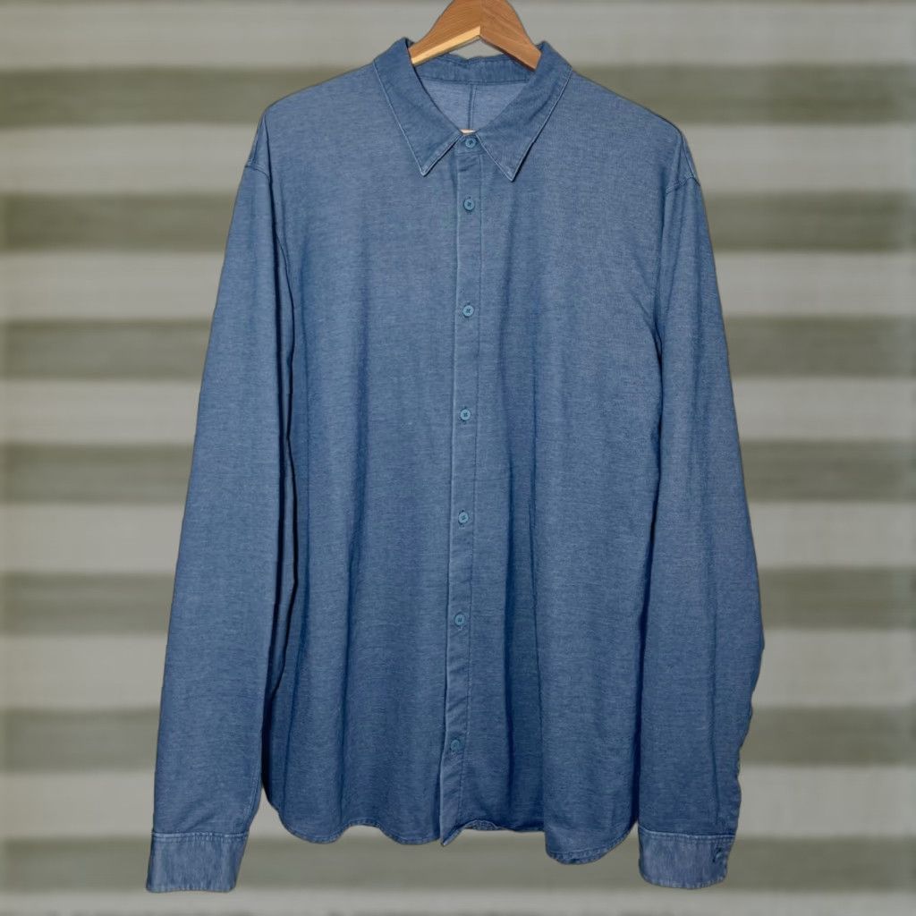 Lululemon Lululemon Men's Long Sleeve Shirt Blue XL/2XL Button-Up, Classic, Casual, Regular Fit, Breathable, All Seasons Size US XL / EU 56 / 4 - 1 Thumbnail