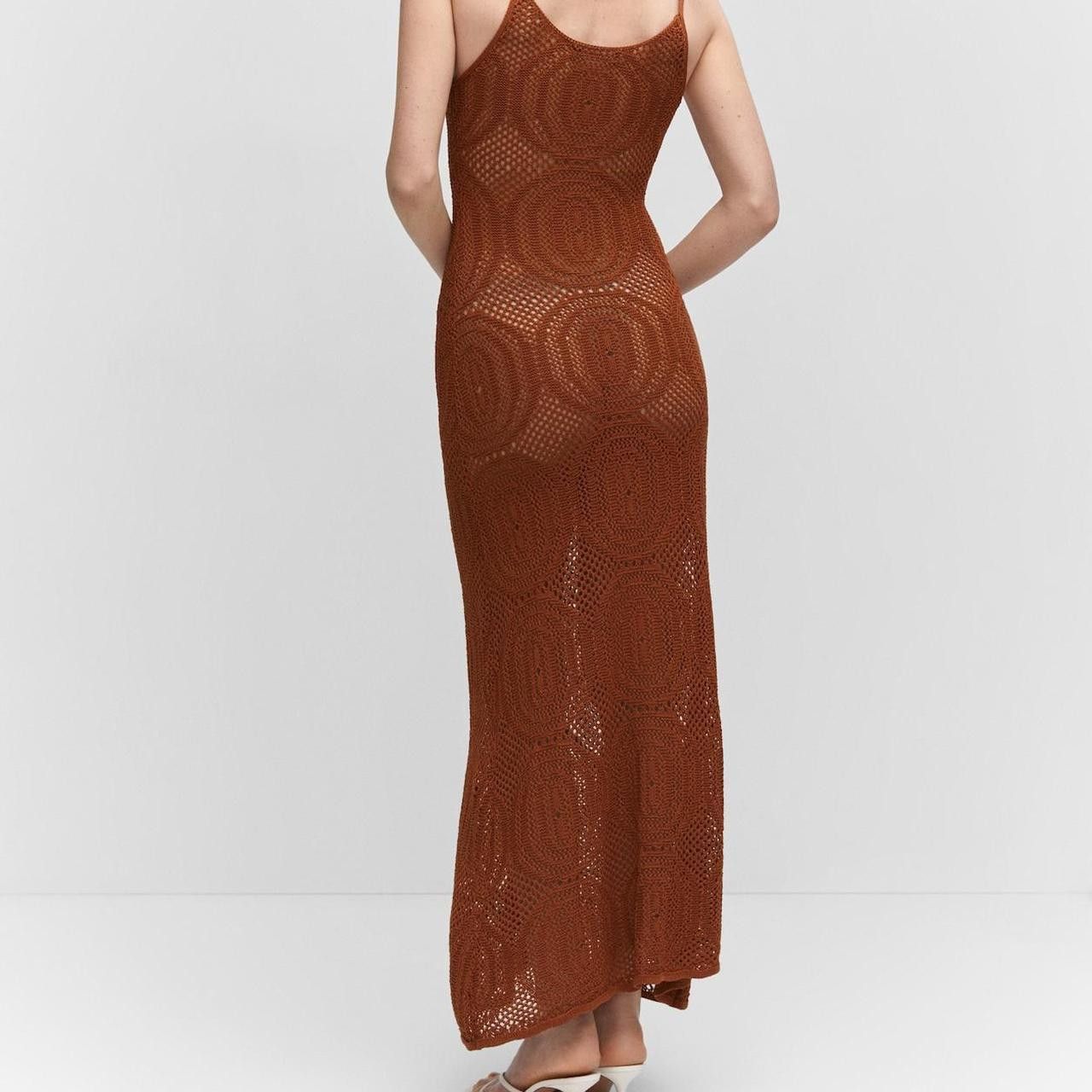mango brown crochet dress Layton Ruched Leather Camel Dress – Thomas and Rye
