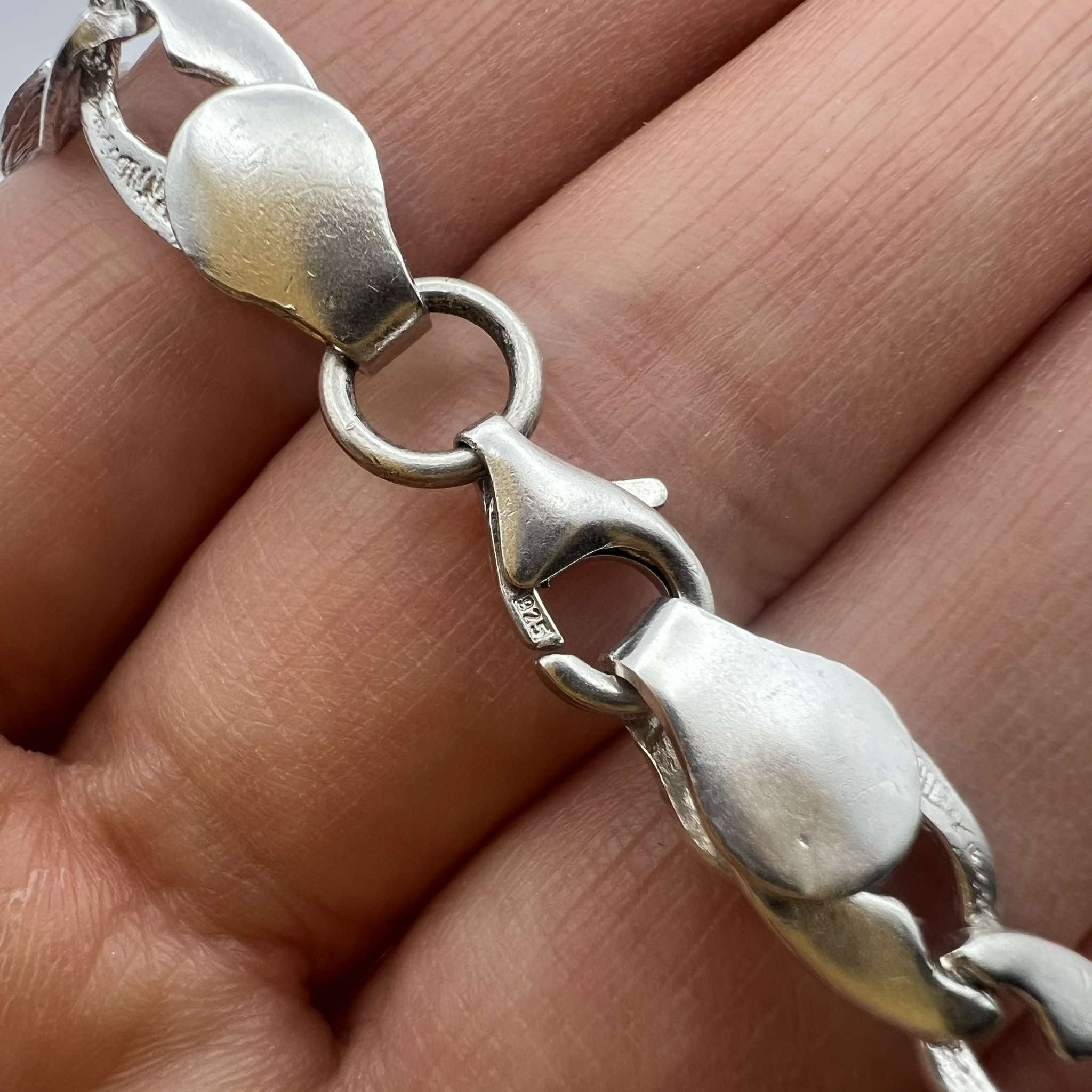 Vintage Vintage Sterling Silver 925 Men's Women's Chain Bracelet Size ONE SIZE - 3 Thumbnail