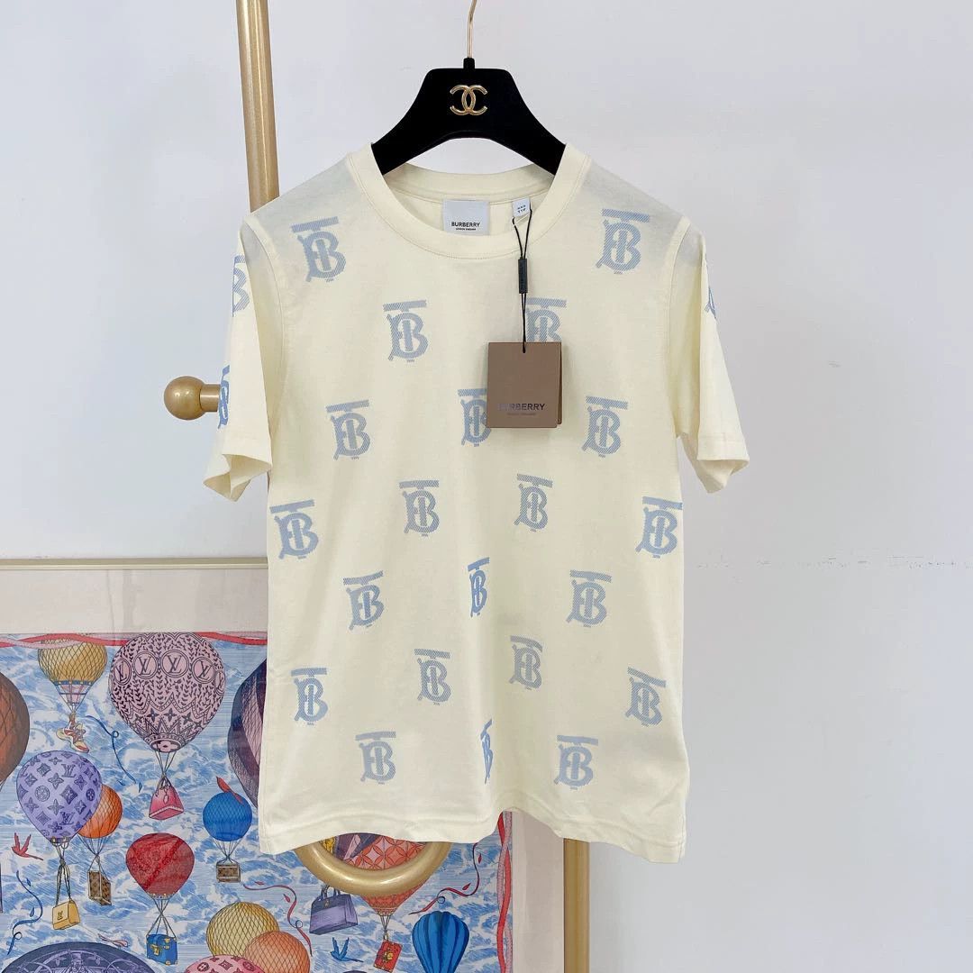 Burberry Burberry Light Yellow AOP Tee XXS Size XXS / US 00 / IT 34 - 1 Thumbnail