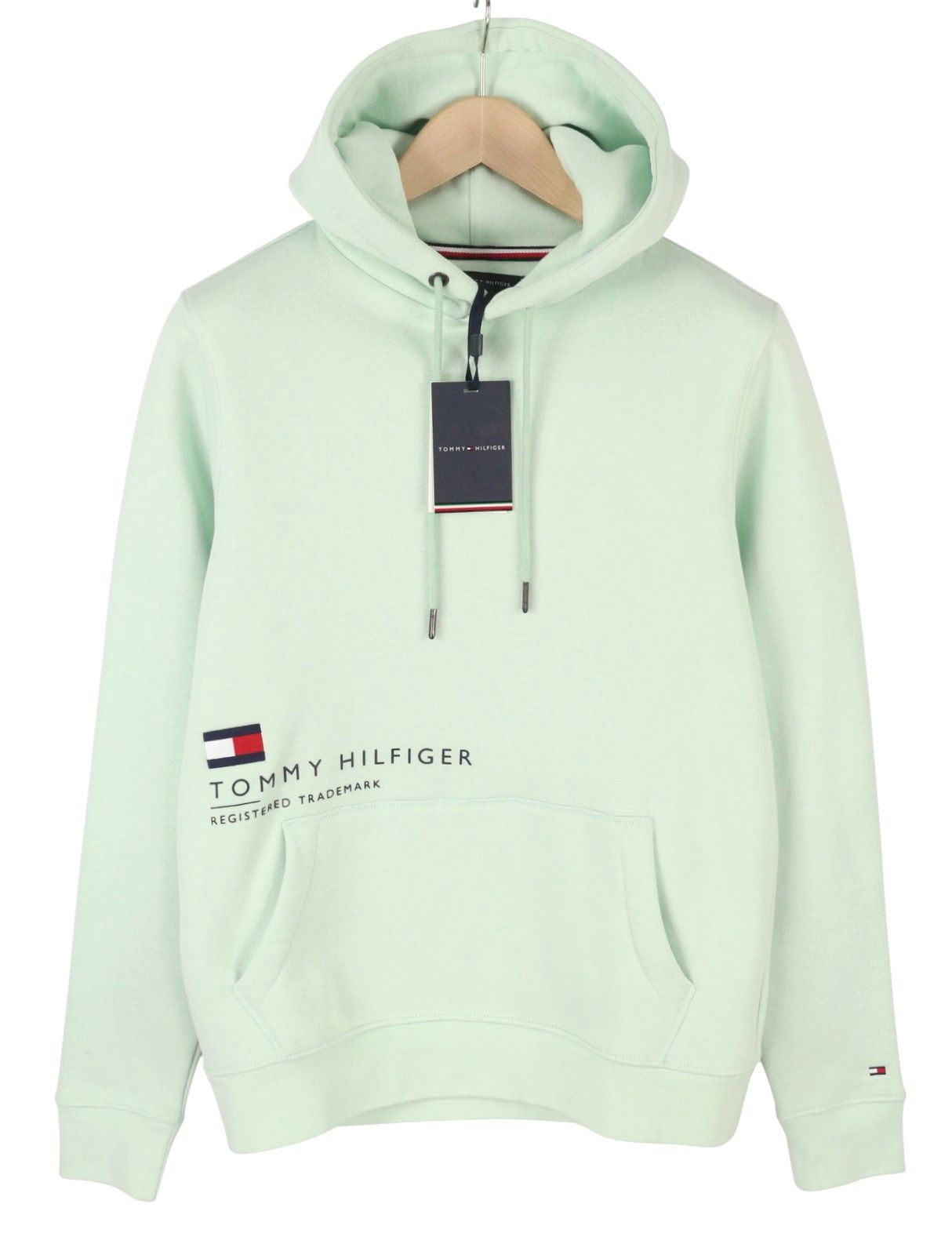 Tommy Hilfiger POCKET PLACEMENT S Minty Essence Pullover Hoodie 87401 Size US S / EU 44-46 / 1 - 3 Thumbnail