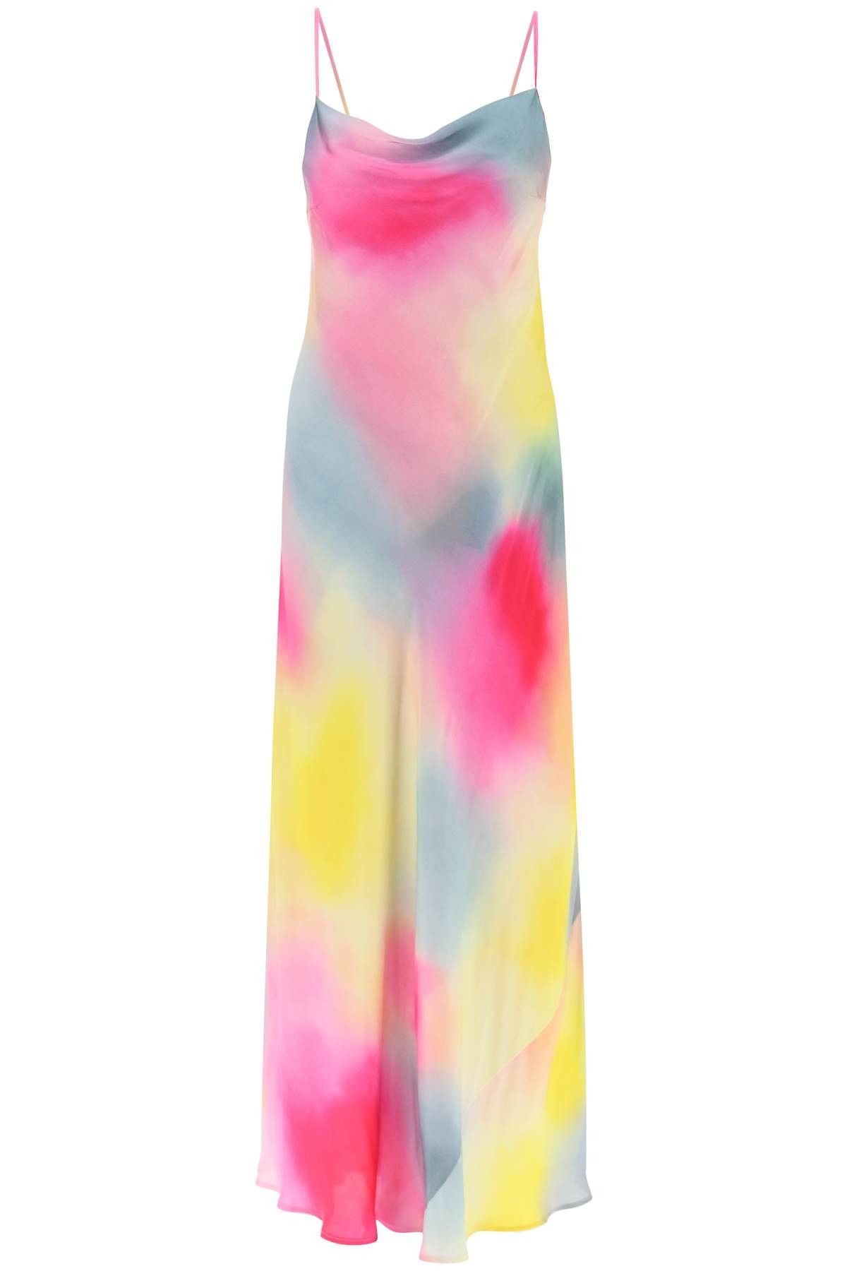 image of Msgm Multicolor Satin Dress, Women's (Size Small)