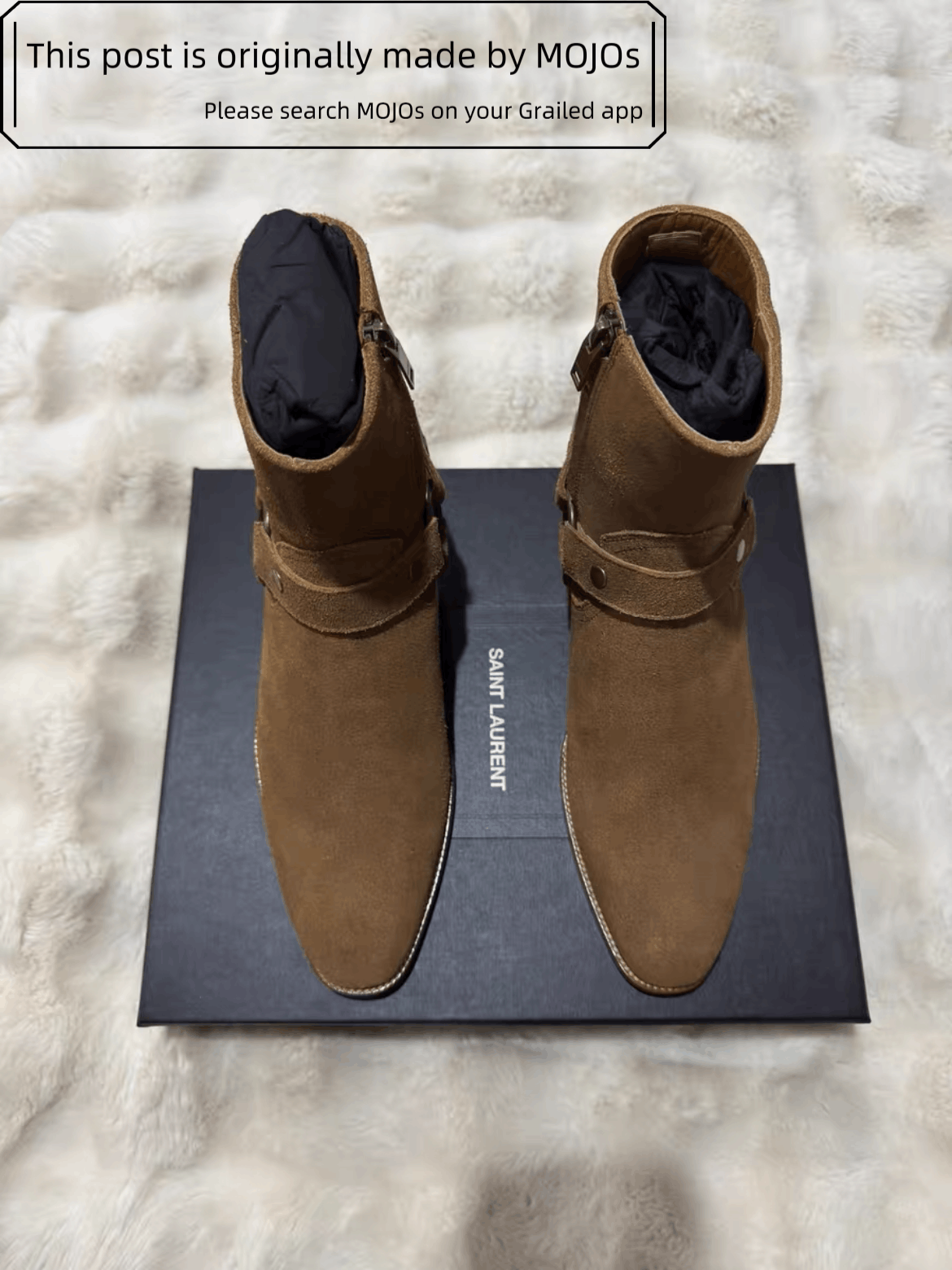 Saint Laurent Paris Sz 41.5 Saint Laurent Paris Buckle Wyatt 40 Harness Boots mo Size US 8.5 / EU 41-42 - 3 Thumbnail