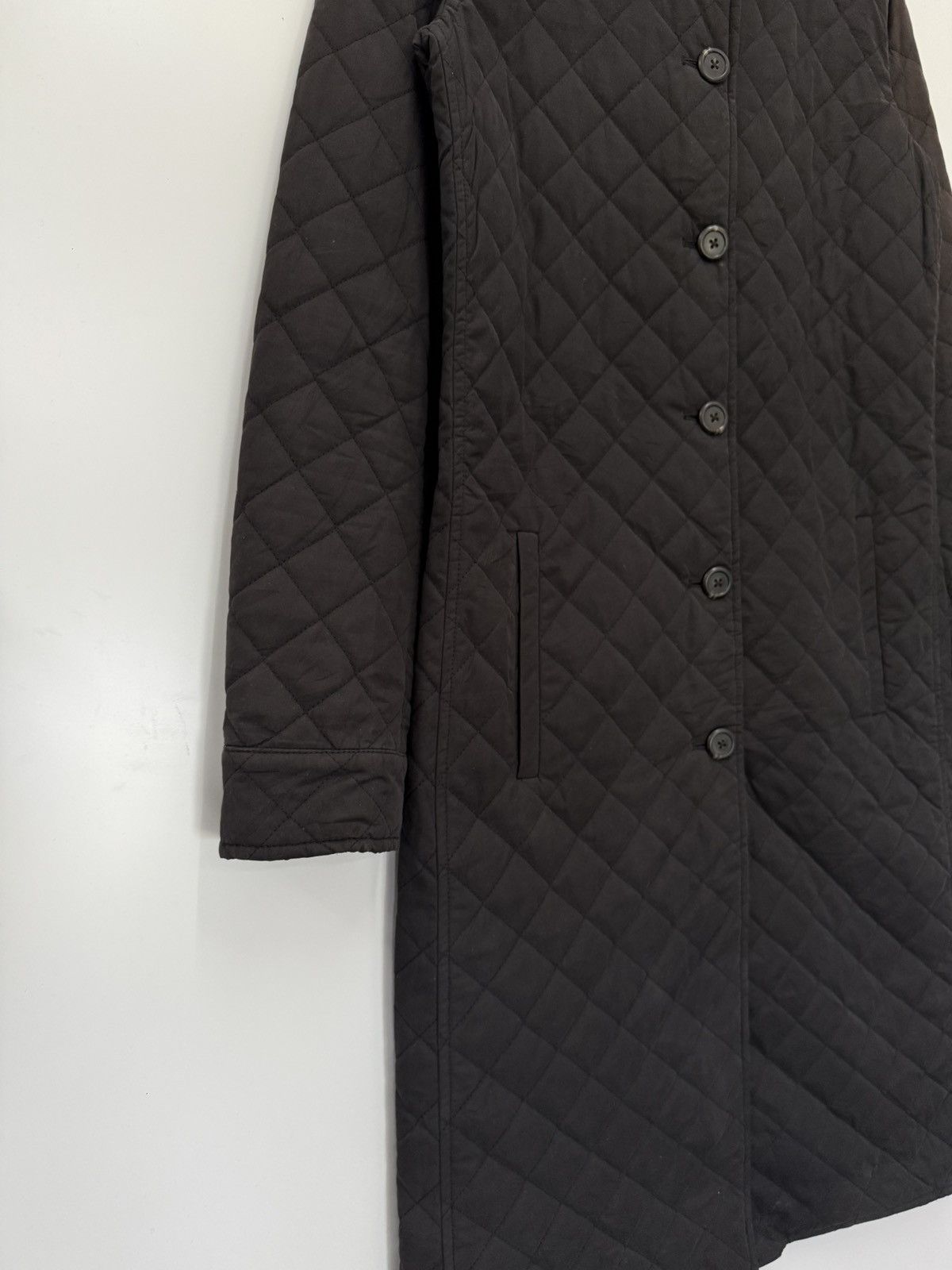 Lauren Ralph Lauren 🔥 Vintage Ralph Lauren Faded Black Quilted Long Jacket - S Size S / US 4 / IT 40 - 3 Thumbnail