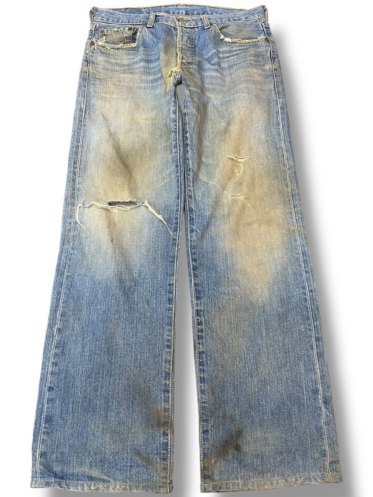 Levi's Vintage Clothing Vintage Levi’s 501 Mudwash Grunge Distressed Denim Size US 30 / EU 46 - 1 Thumbnail