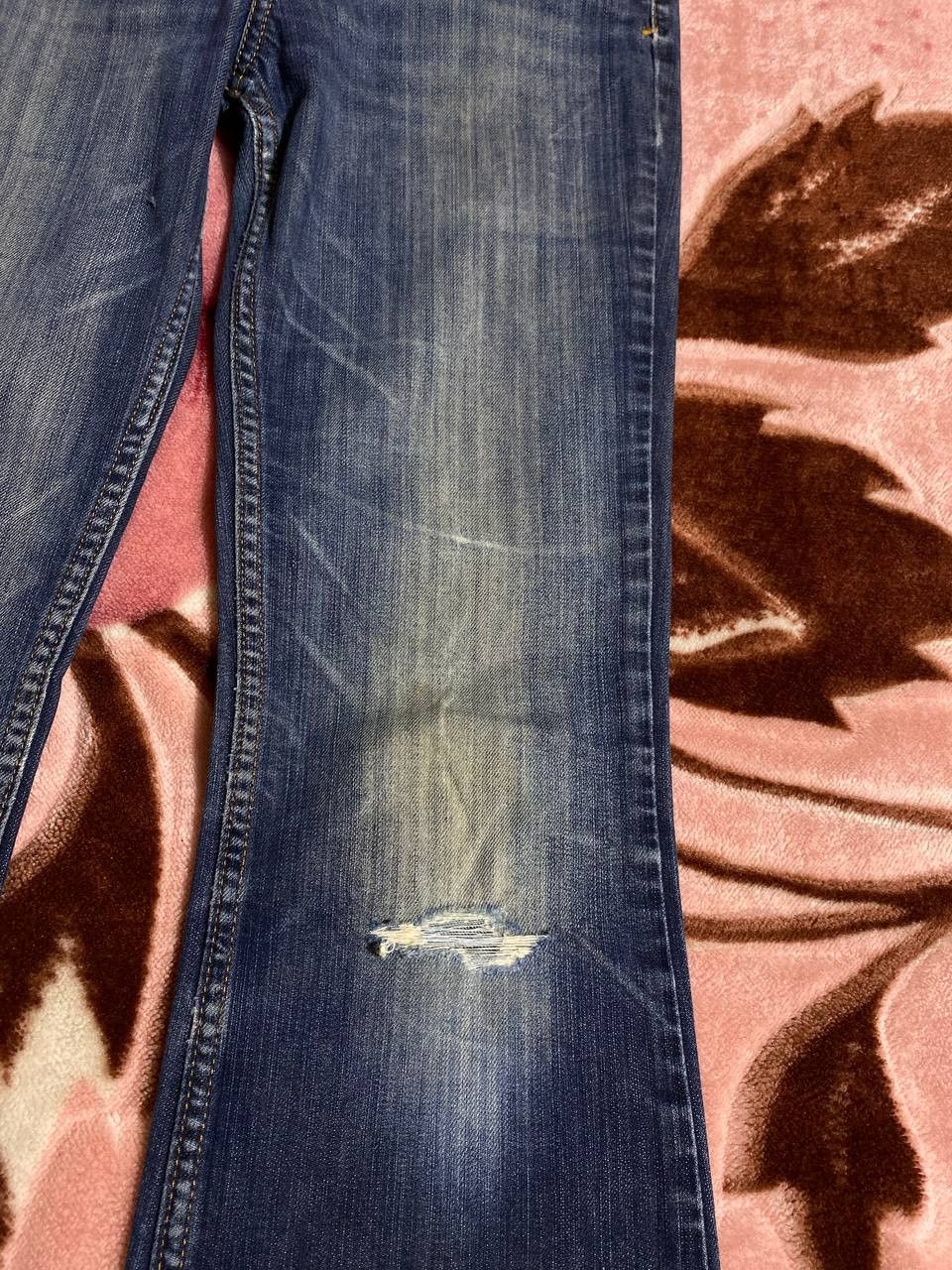 Levi's × Vintage Vintage Levis 629 Flared Faded Blue Jeans Distressed Size US 26 / EU 42 - 8 Thumbnail