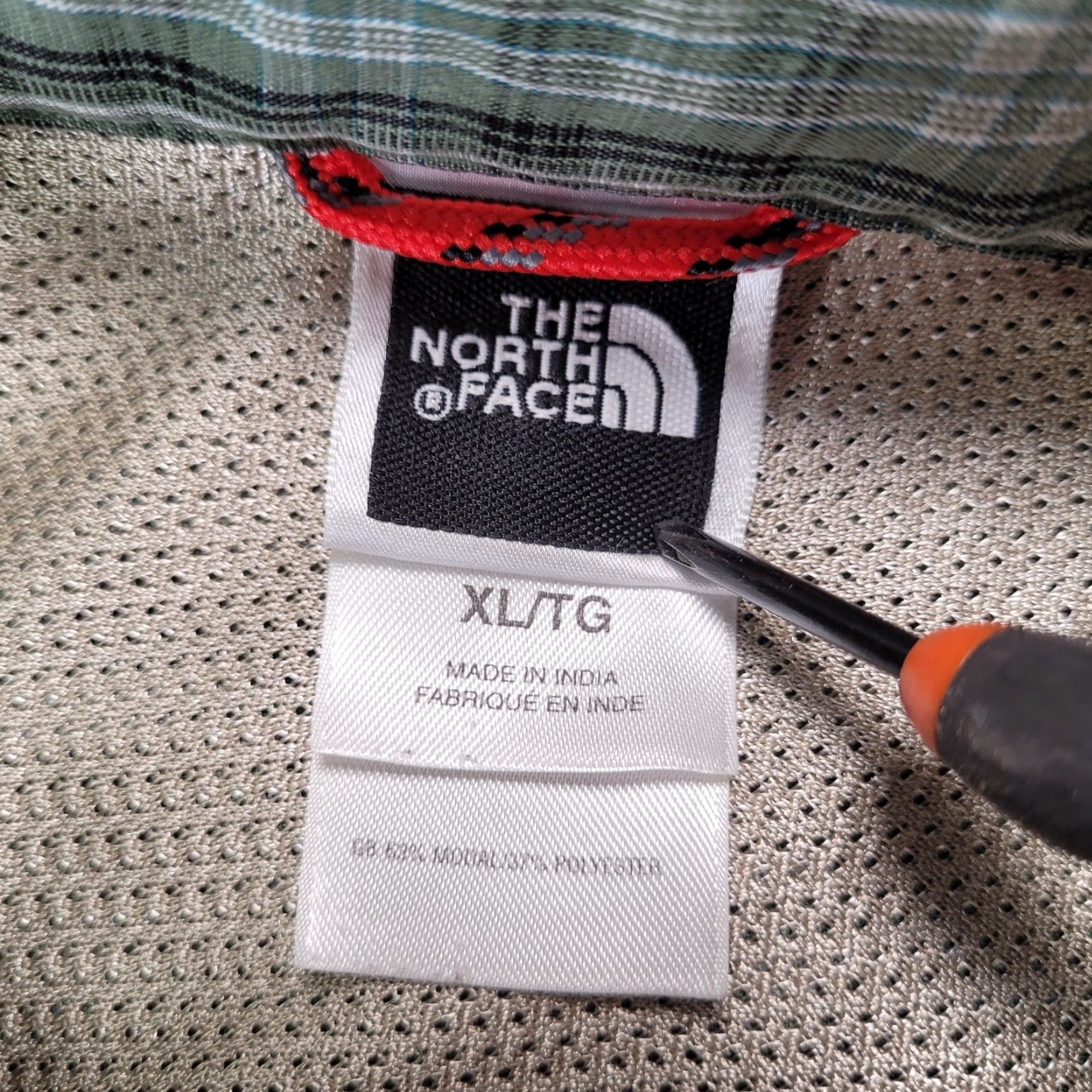The North Face The North Face Mens XL Green Plaid Short Sleeve Button Up Hiking Shirt Modal Size US XL / EU 56 / 4 - 3 Thumbnail