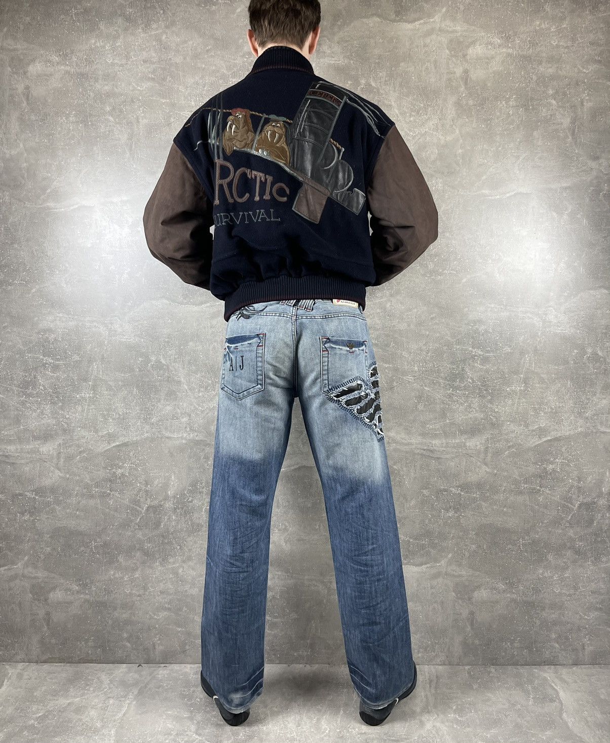 Iceberg Iceberg Arctic Survival Wool/Leather Bomber Varsity Jacket Size US L / EU 52-54 / 3 - 2 Thumbnail