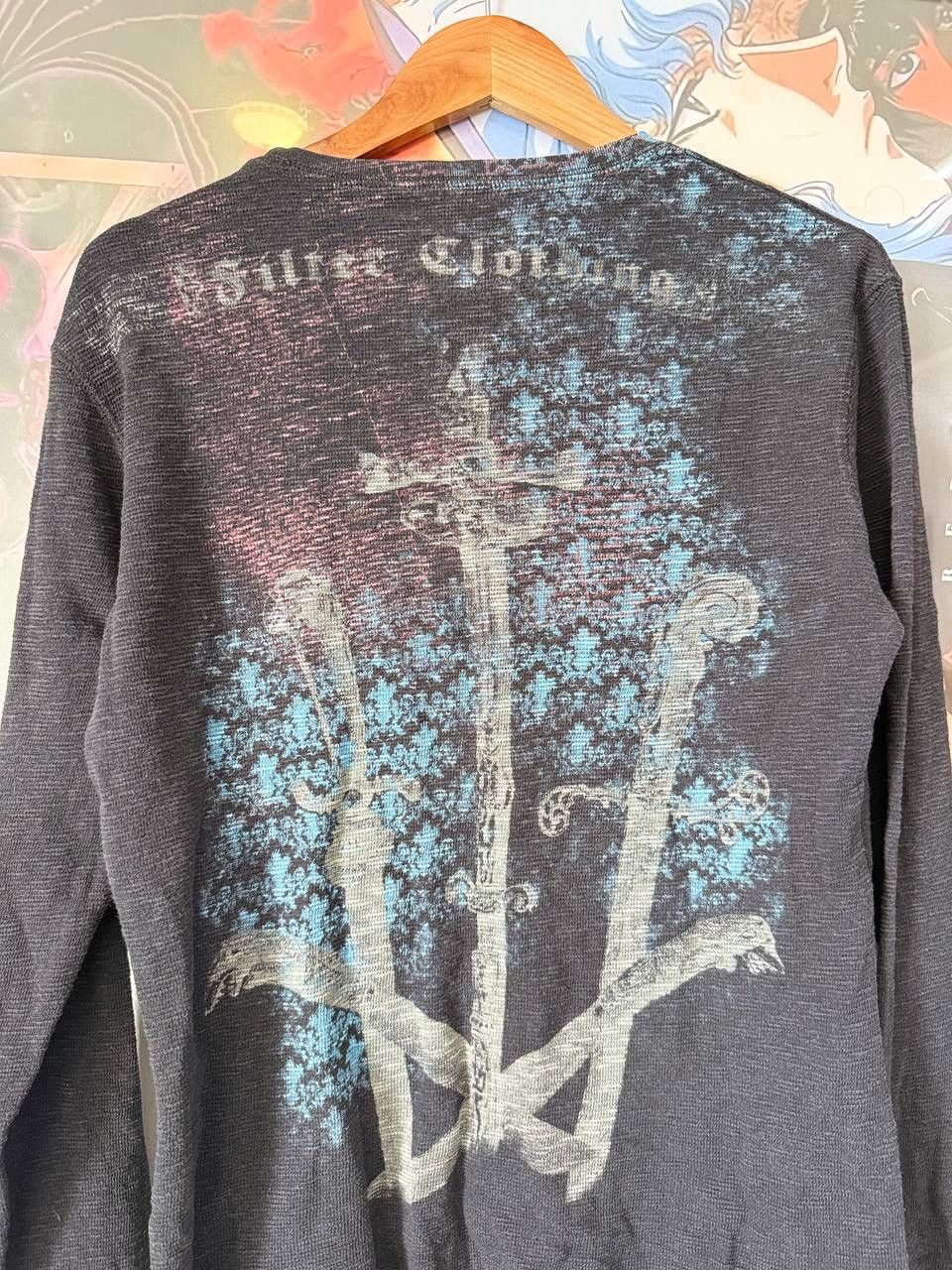 Japanese Brand Vintage 90s affliction Ed hardy style long sleeve shirt Size M / US 6-8 / IT 42-44 - 9 Thumbnail