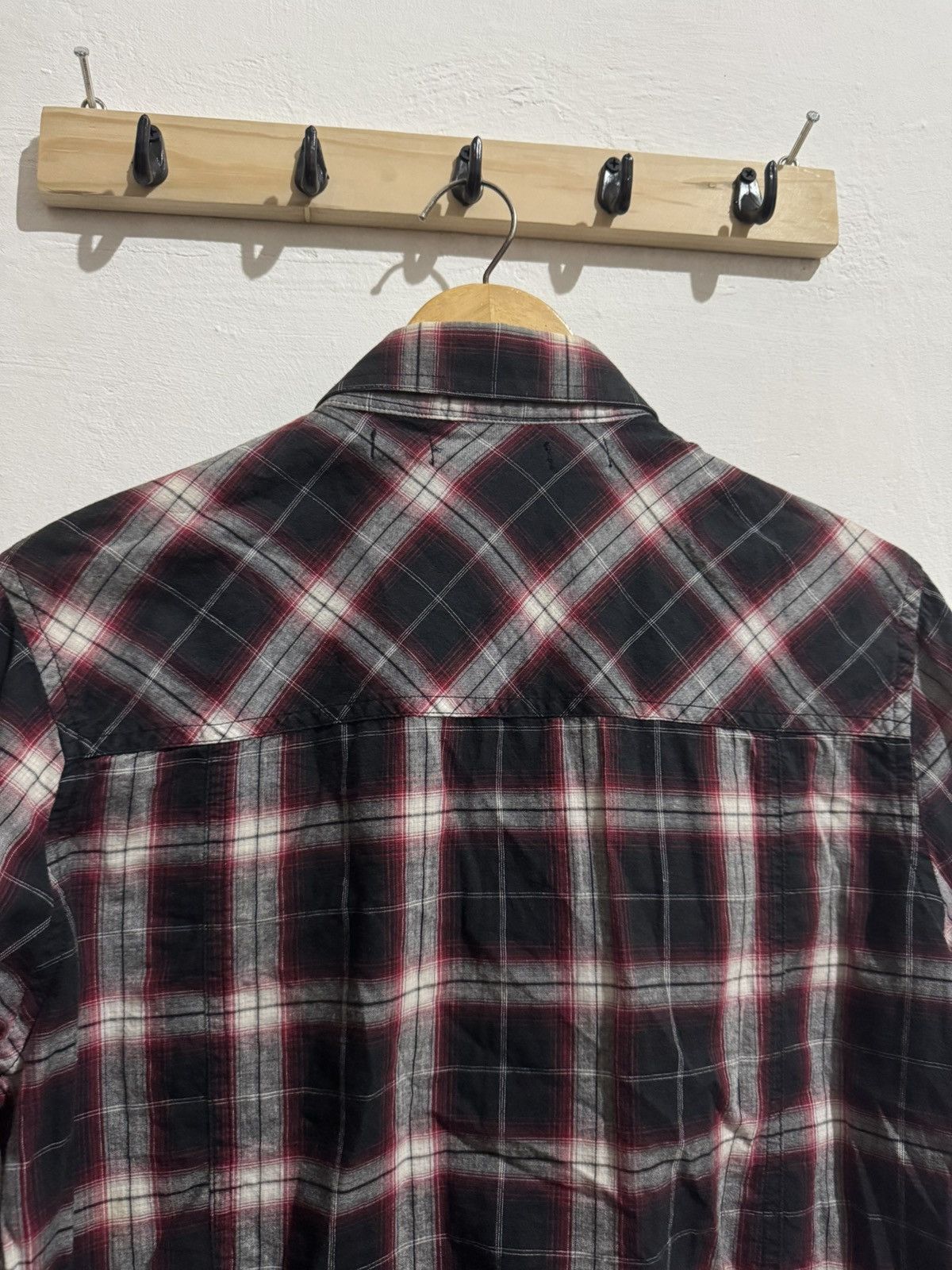 In The Attic IN THE ATTIC IFSIXWASNINE LEATHER LINE GIMMICK CHECK SHIRT Size US M / EU 48-50 / 2 - 6 Thumbnail