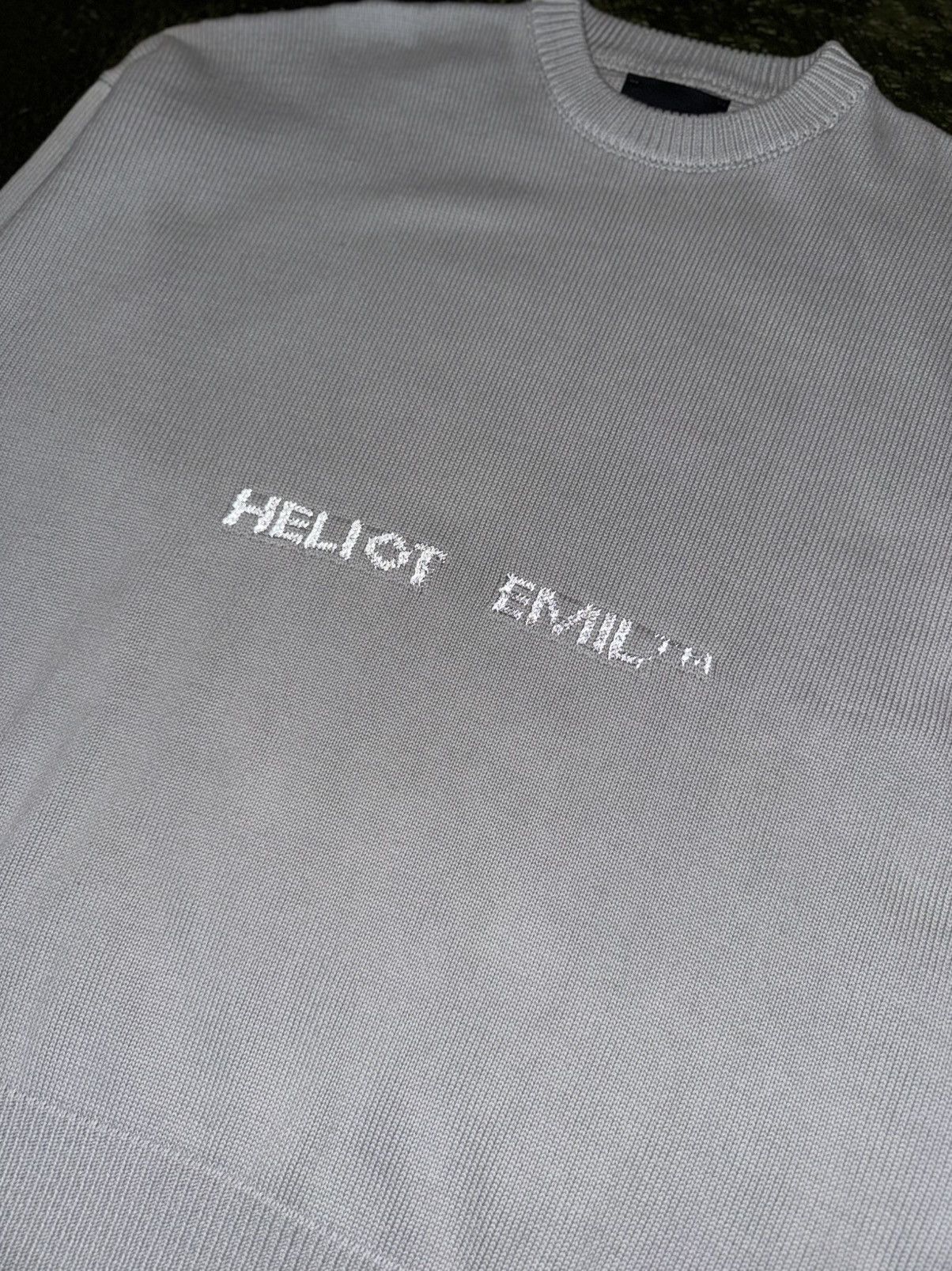 Heliot Emil [48] Heliot Emil Reflective Logo Crewneck Knit Size US L / EU 52-54 / 3 - 5 Thumbnail