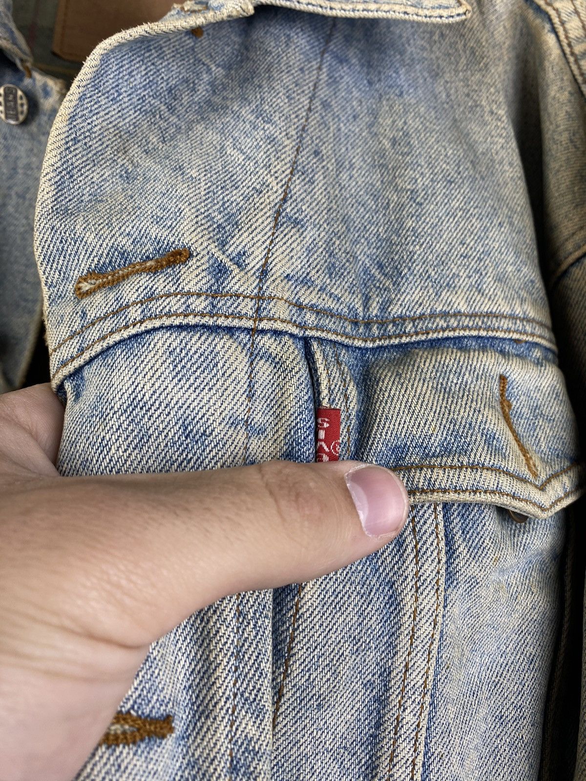 Levi's × Vintage 80s🔥Levis 598 Usa Blue Dirty Vntg Insulated Denim Jacket Size US L / EU 52-54 / 3 - 8 Thumbnail