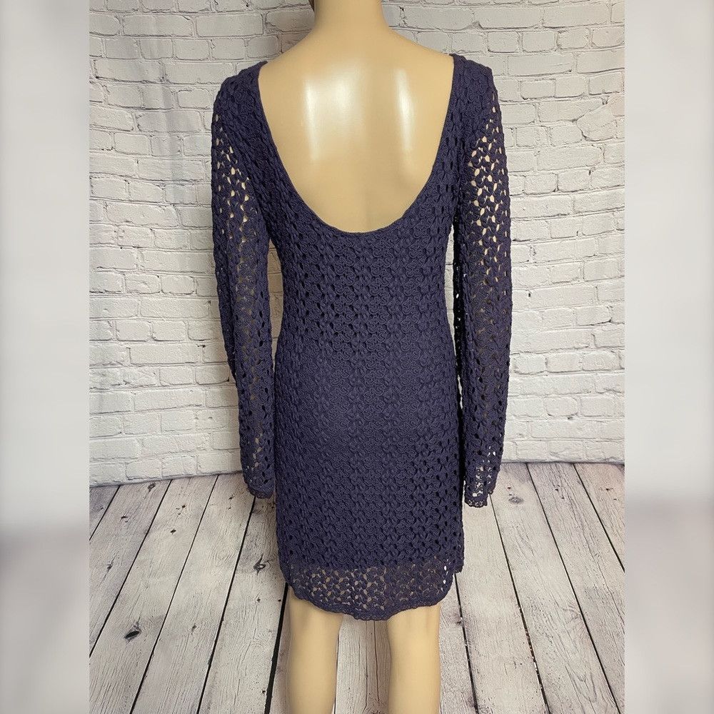 Free People Free People Gypsy Crochet Lace Purple Dress Size M Size M / US 6-8 / IT 42-44 - 5 Thumbnail