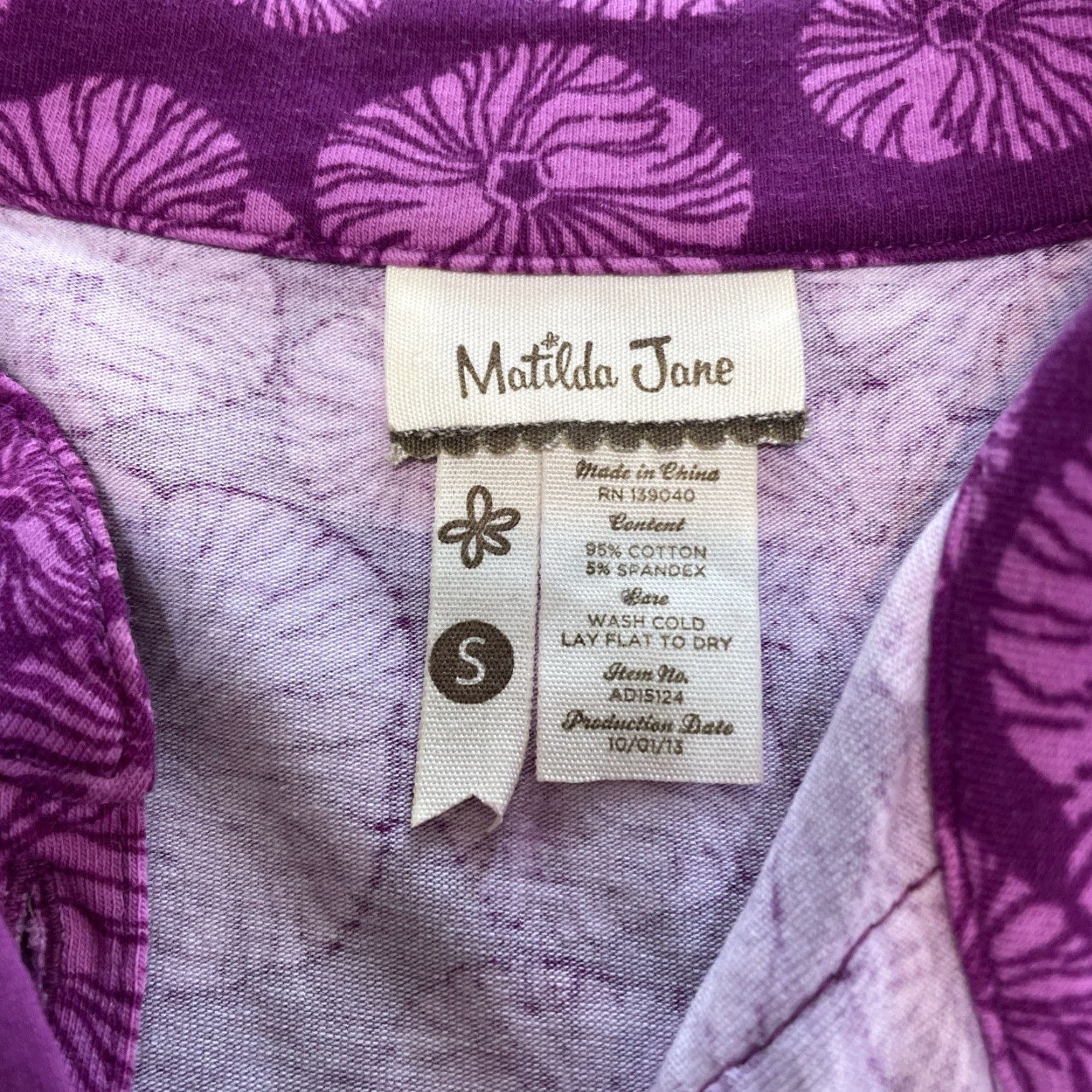 Vintage VINTAGE Matilda Jane Floral Dress Womens Small Sleeveless Jersey Fit & Flare Purple Casual Size S / US 4 / IT 40 - 3 Thumbnail
