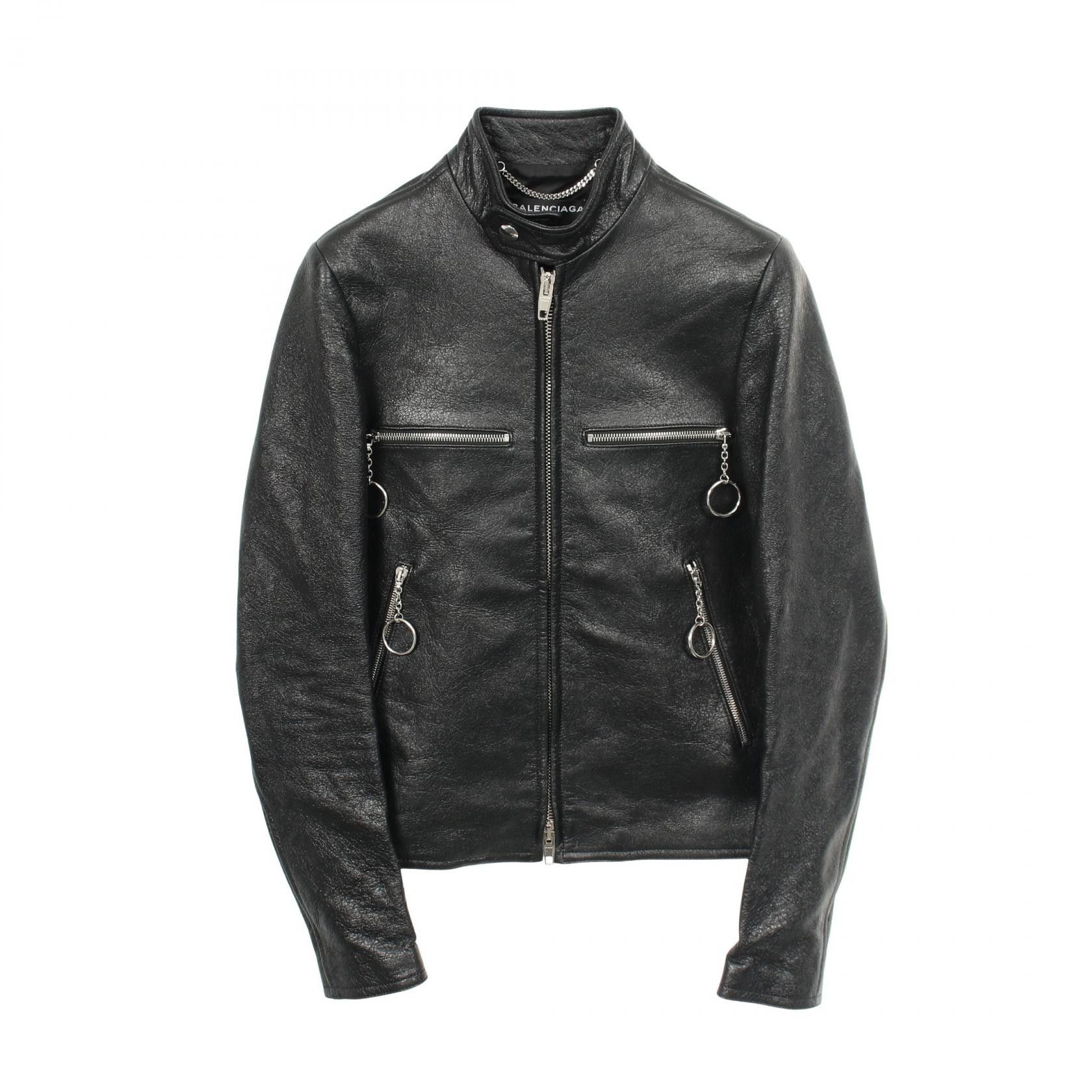 Balenciaga Balenciaga Balenciaga Leather Riders Jacket Leather Outerwear DUTY FREE for USA Size ONE SIZE - 1 Thumbnail