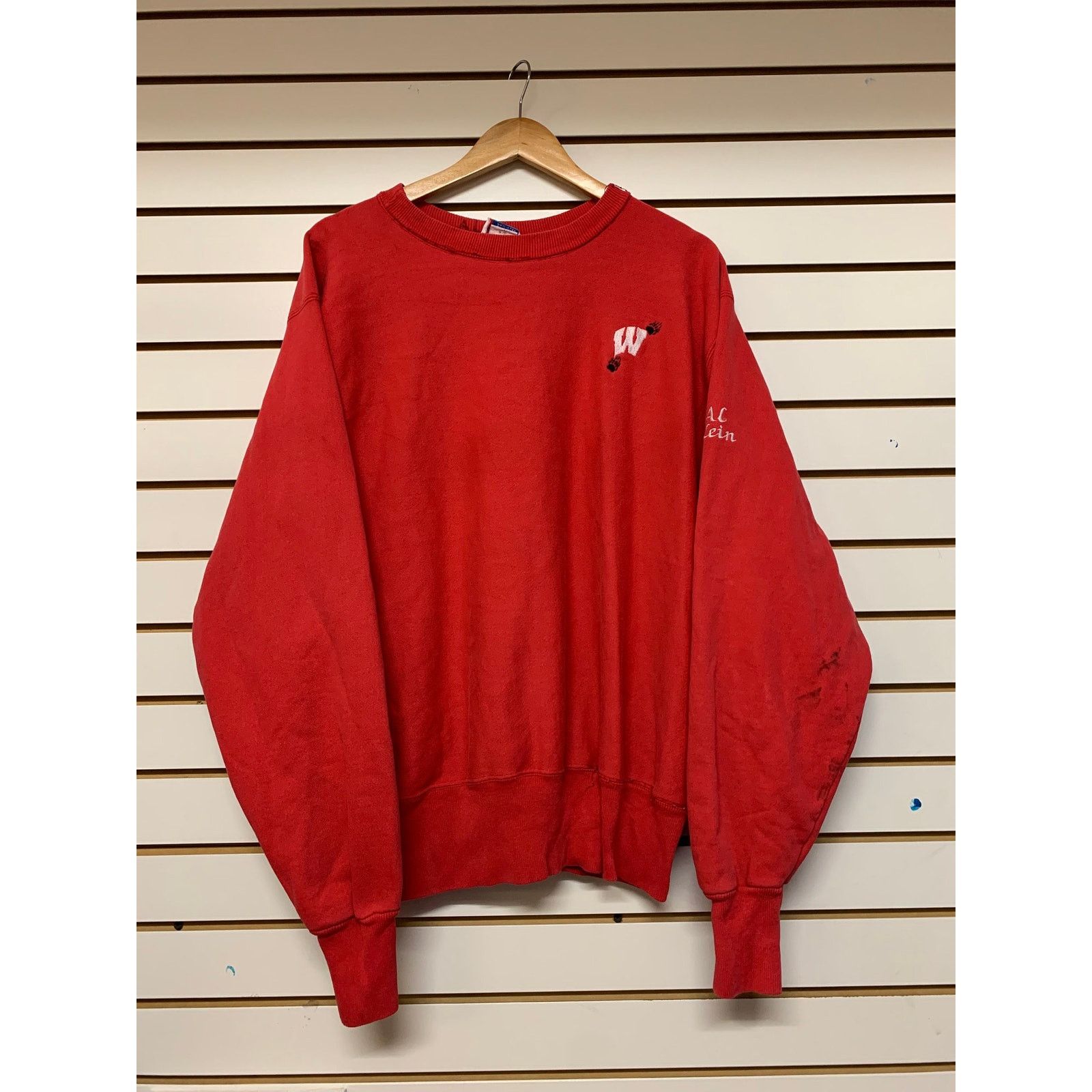 Majestic Vintage Wisconsin badgers crewneck Sweatshirt size XL 1990s Size US XL / EU 56 / 4 - 1 Thumbnail
