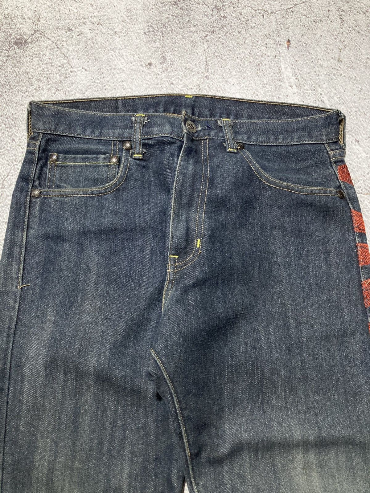 Japanese Brand 2000s Sugoi Tatto Embroidery Dragon Tiger Denim Jeans Size US 29 - 12 Thumbnail