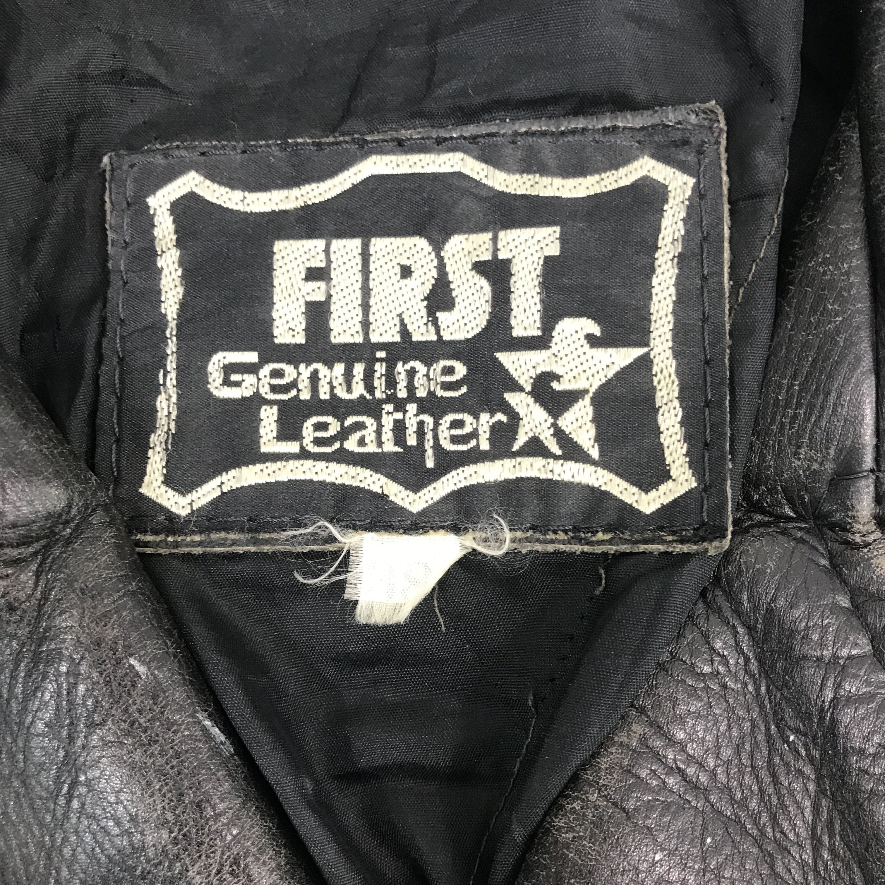 First MFG Co. × Vintage Vintage First Genuine Leather Double collar Jacket Size US S / EU 44-46 / 1 - 9 Thumbnail