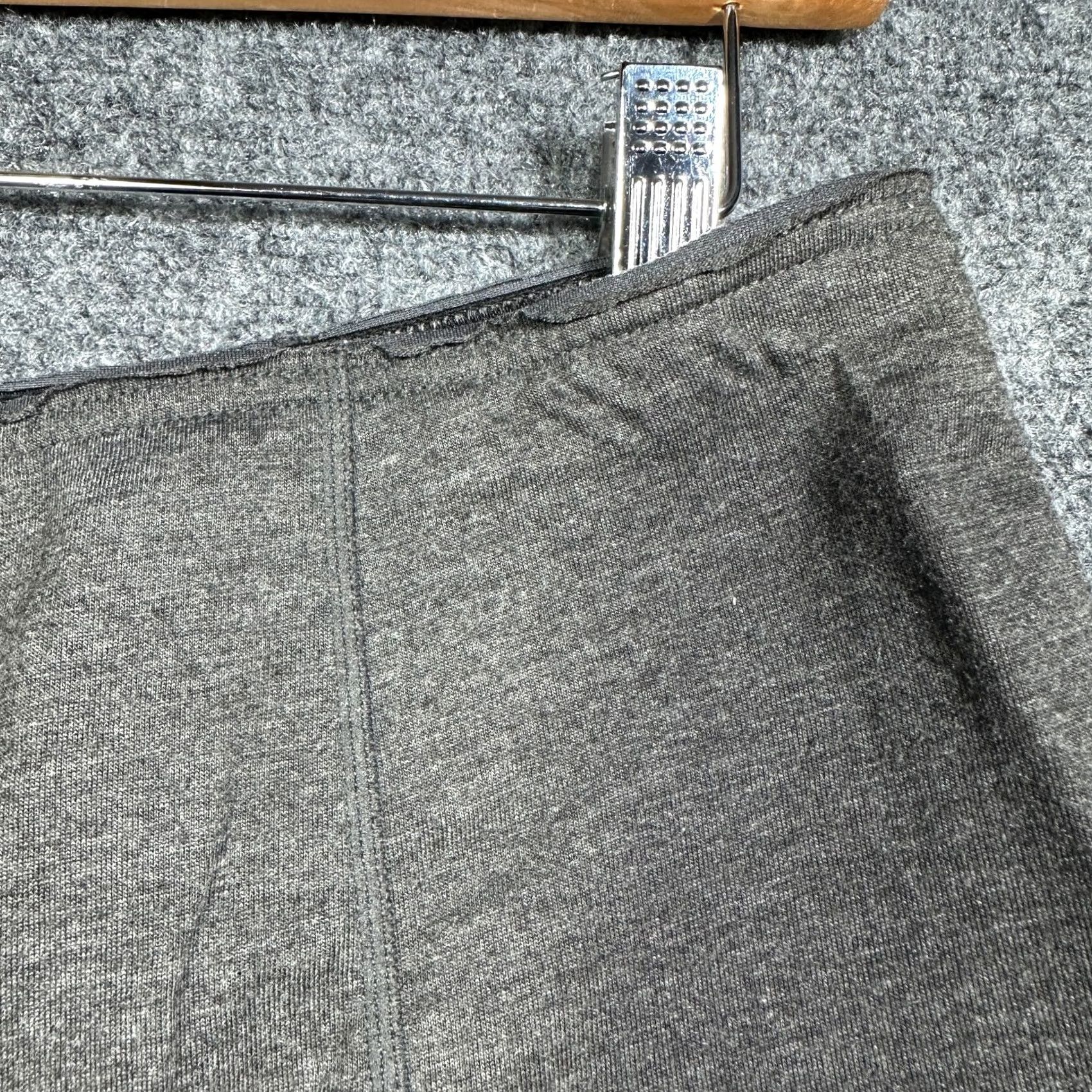 Ann Taylor Ann Taylor Skirt Women's 10 Charcoal Gray Knit Stretch Zipper A-Line Knee Length Size 32" / US 10 / IT 46 - 3 Thumbnail