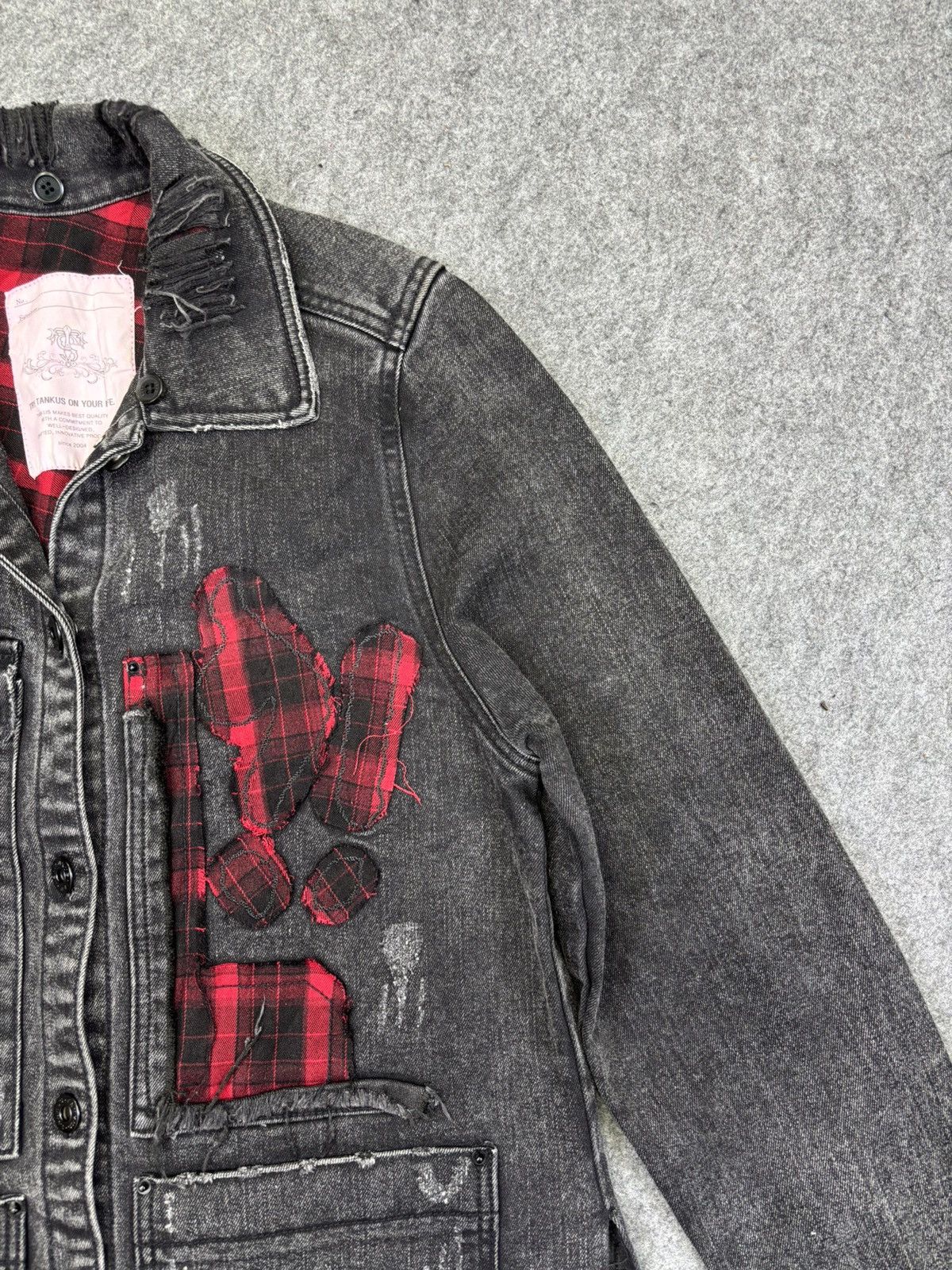 Other 💥Designer Style💥Tankus Distresed Patchwork Denim Jacket F934 Size US S / EU 44-46 / 1 - 4 Thumbnail