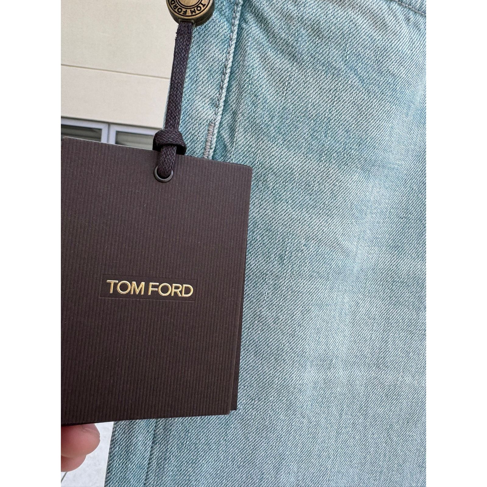 Tom Ford o1rshd1 Q:2 / Slim Fit Denim in Jade Blue Size US 36 / EU 52 - 8 Thumbnail